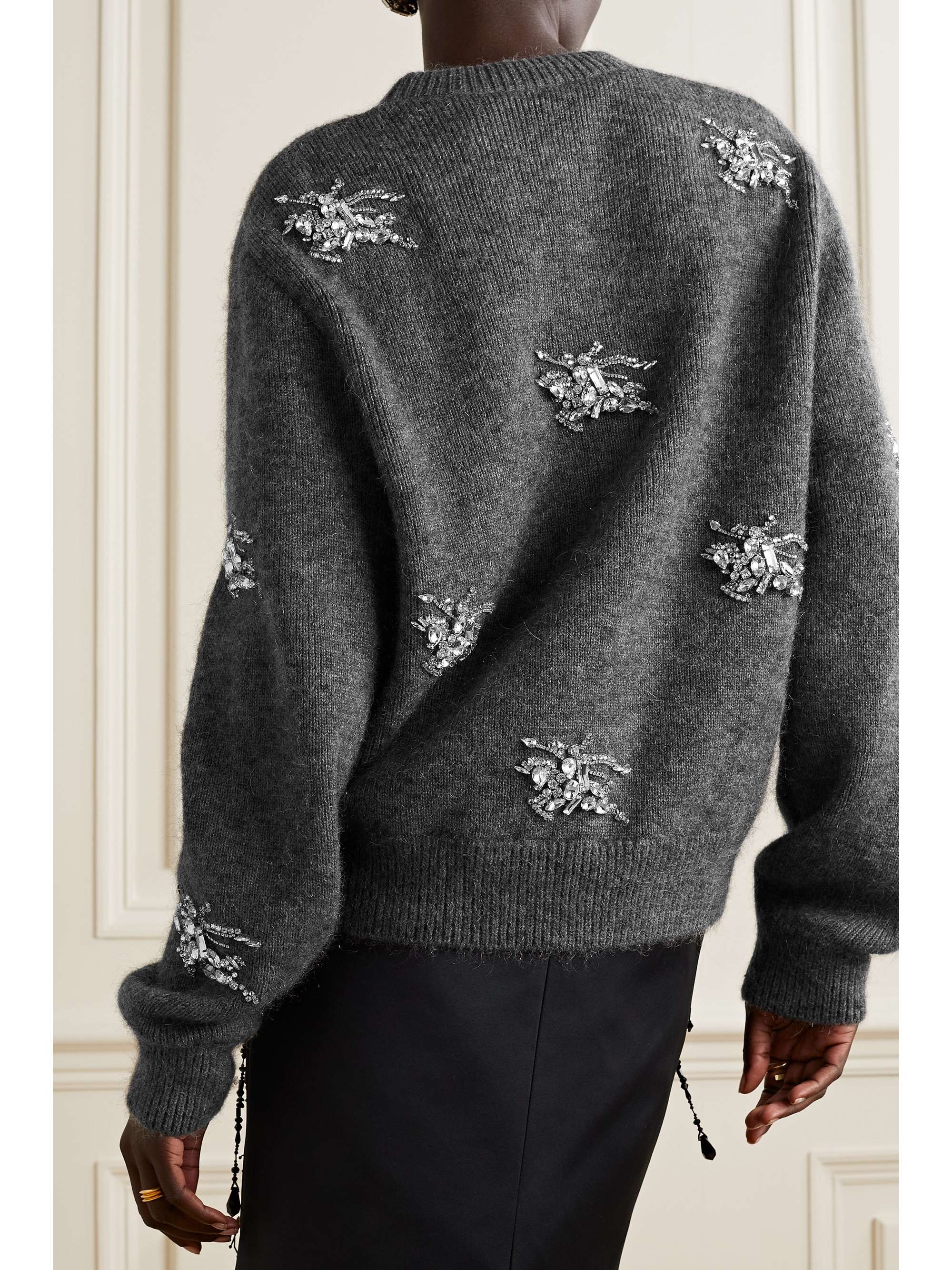 BURBERRY Crystalembellished woolblend sweater NETAPORTER