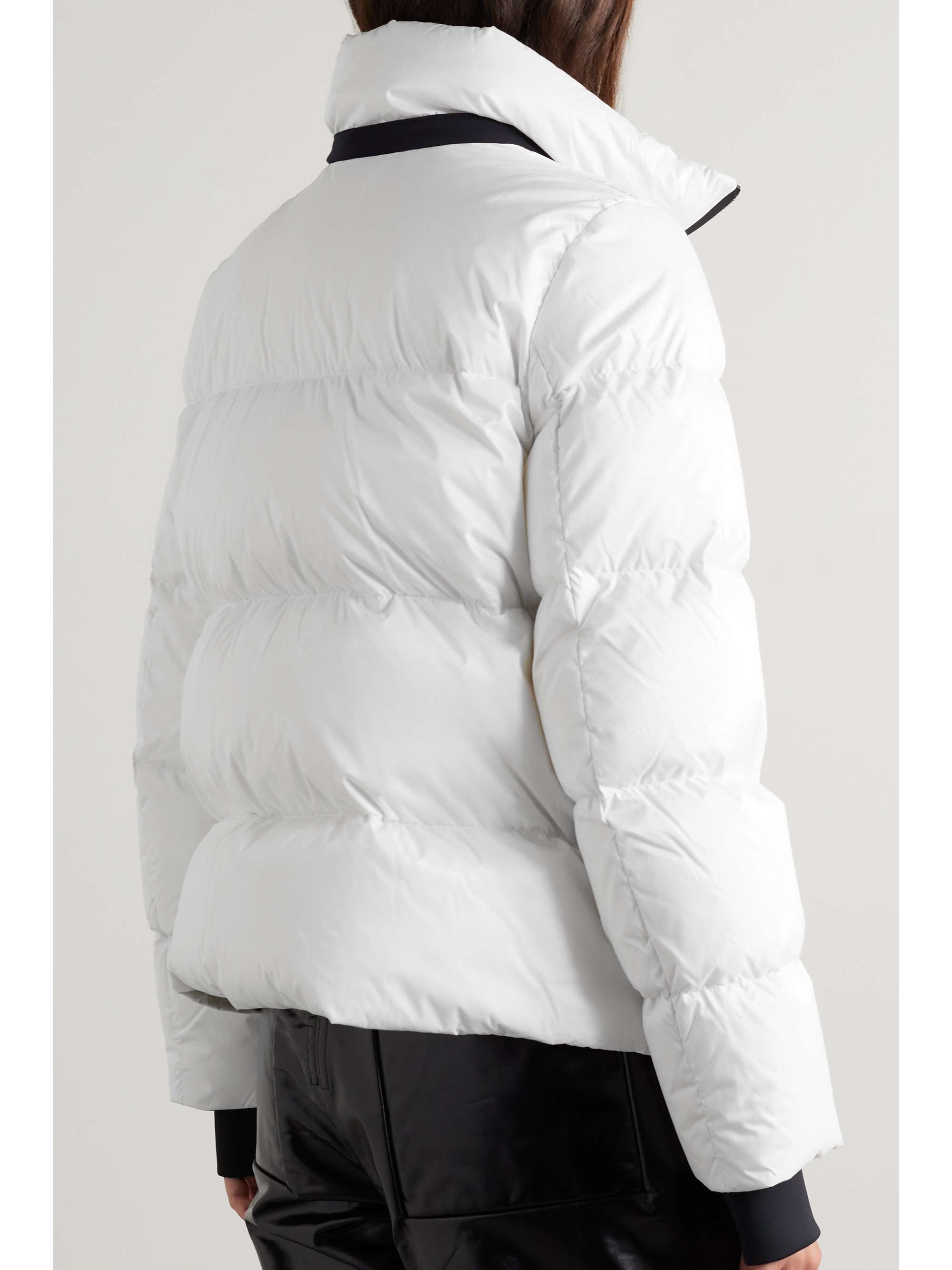 BURBERRY 크롭 후드 퀼팅 셸 코트