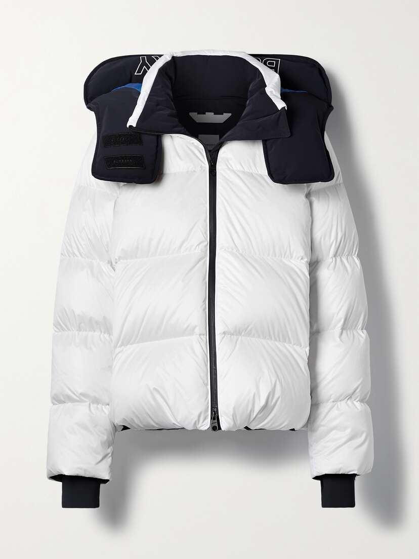 Burberry Cropped Hooded Quilted Shell Coat -  - xx large