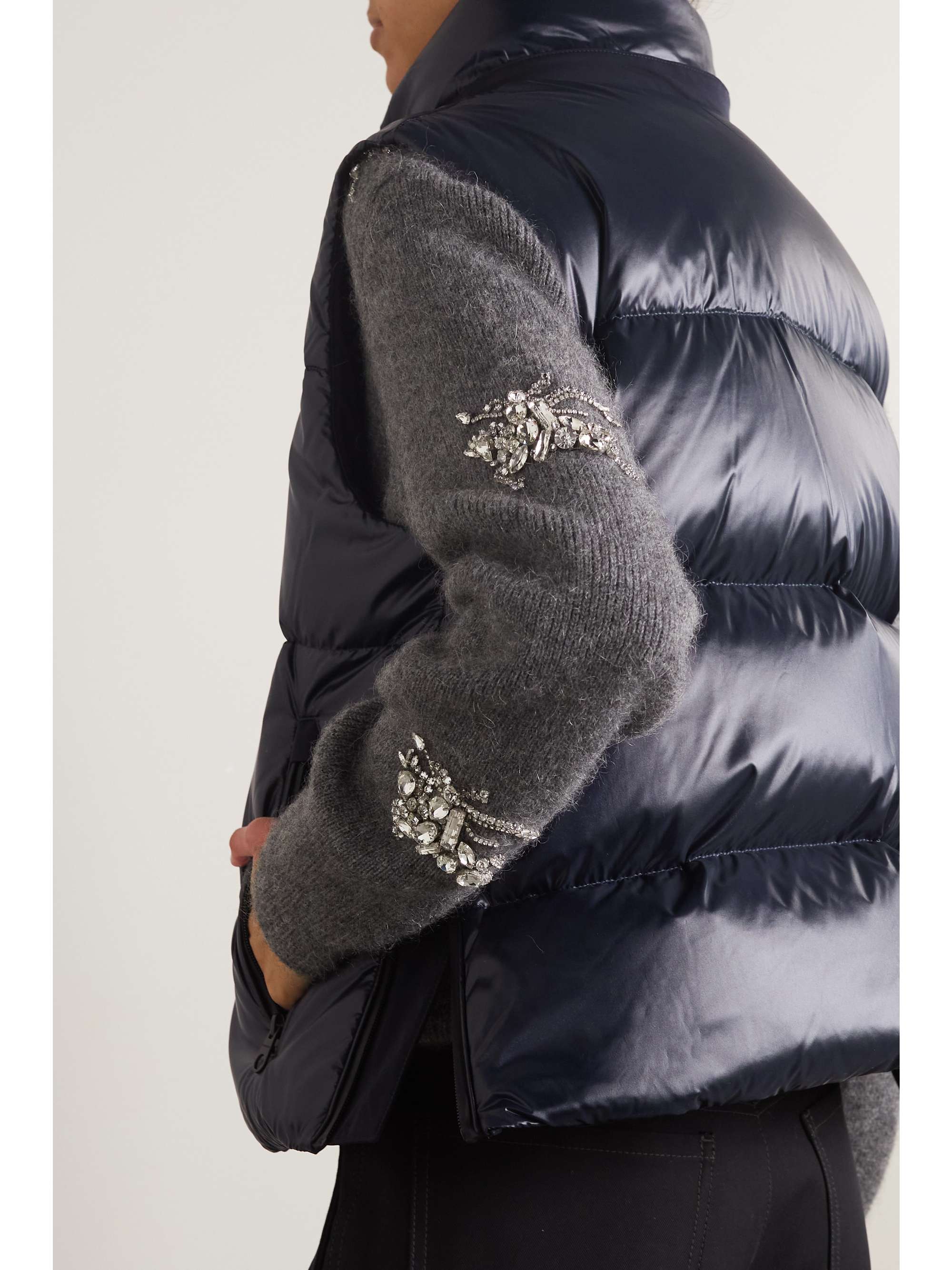 BURBERRY Hooded quilted shell down vest