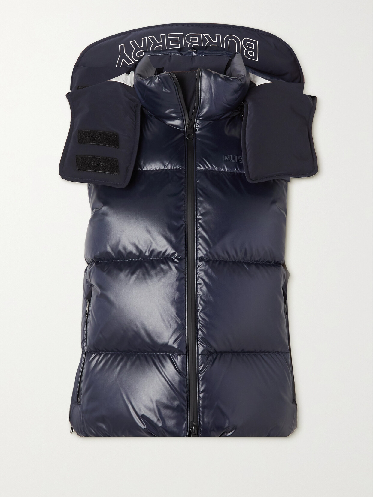 Burberry - Hooded Quilted Shell Down Vest - Blue