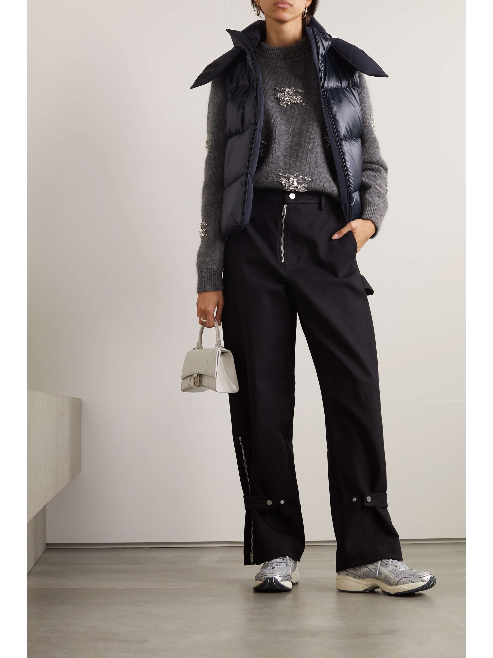BURBERRY Hooded quilted shell down vest