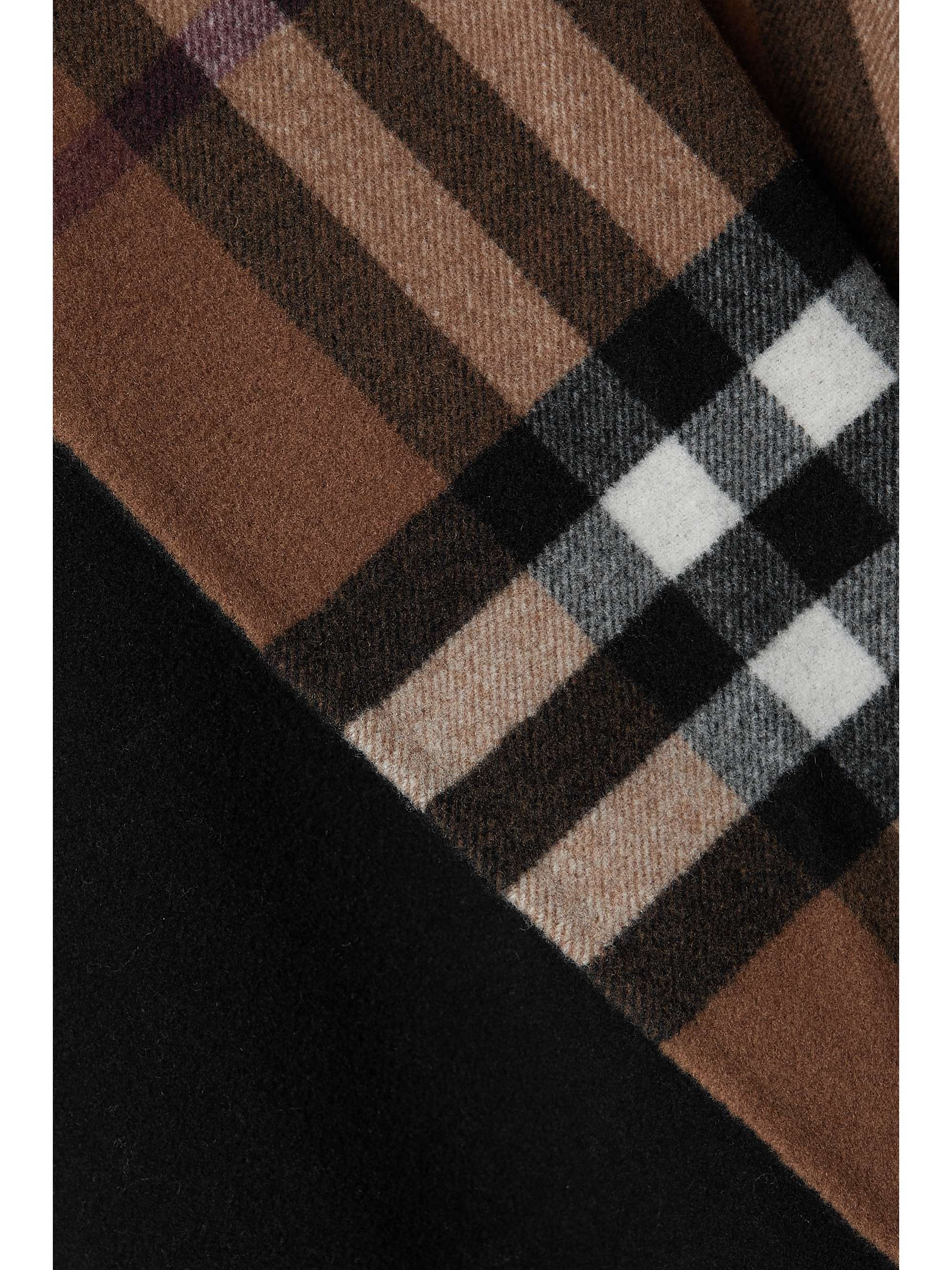 BURBERRY Reversible hooded checked wool cape