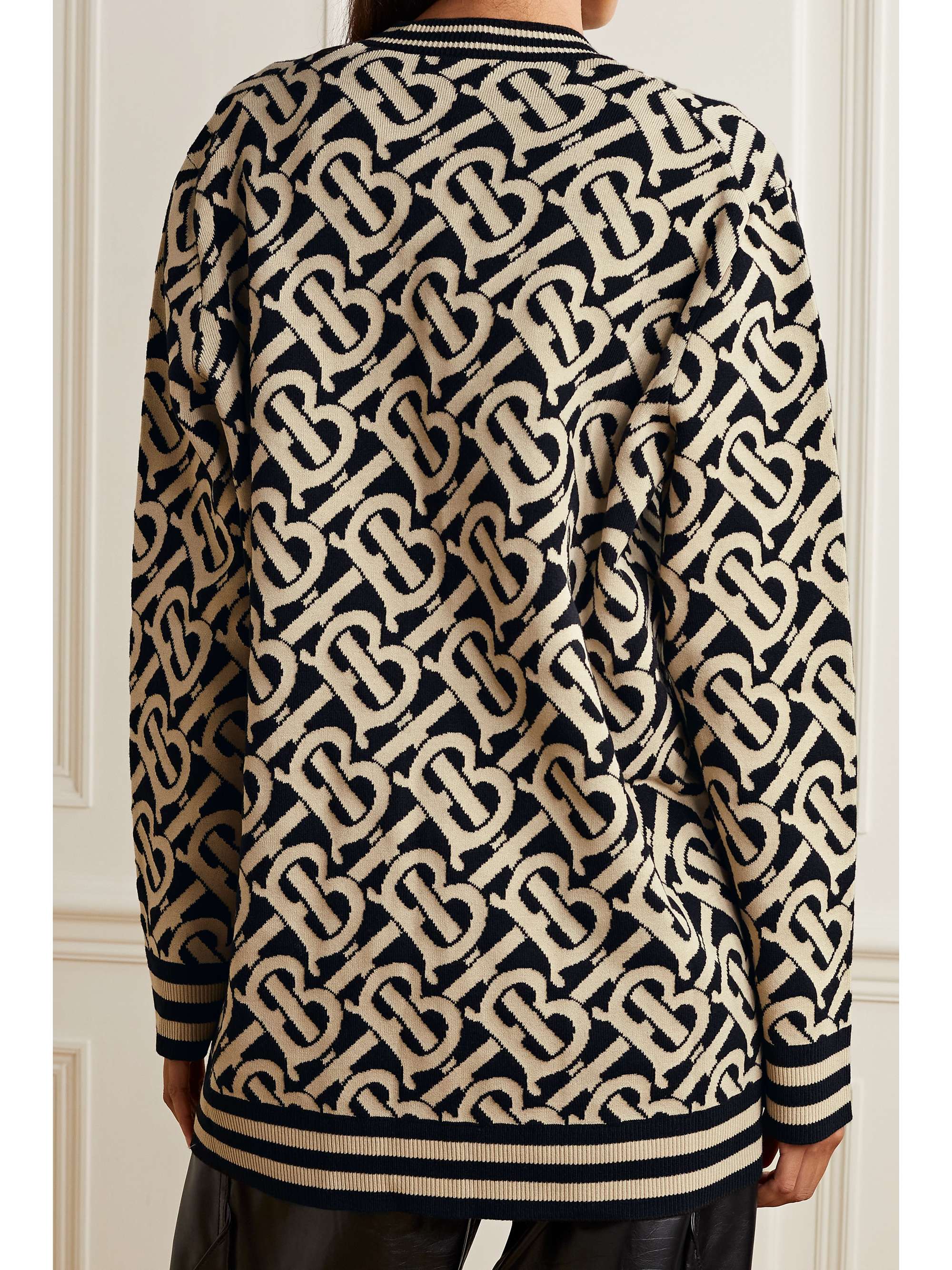 BURBERRY Maddox wool-blend jacquard cardigan