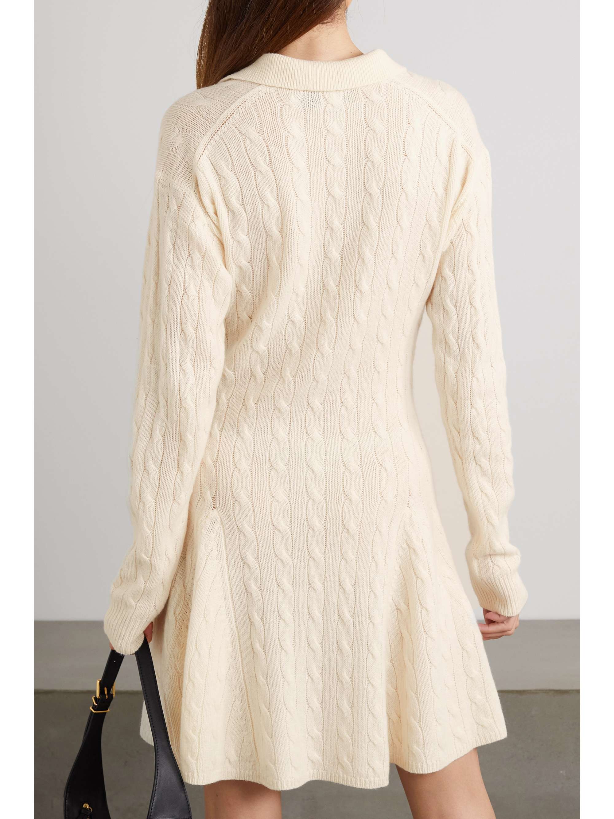 POLO RALPH LAUREN Cableknit wool and cashmereblend mini dress NETA