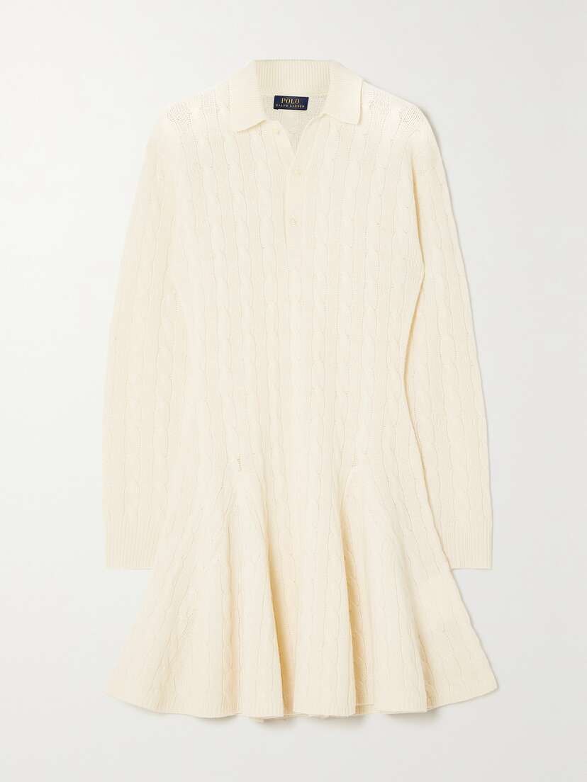 Polo Ralph Lauren Cable-knit Wool And Cashmere-blend Mini Dress