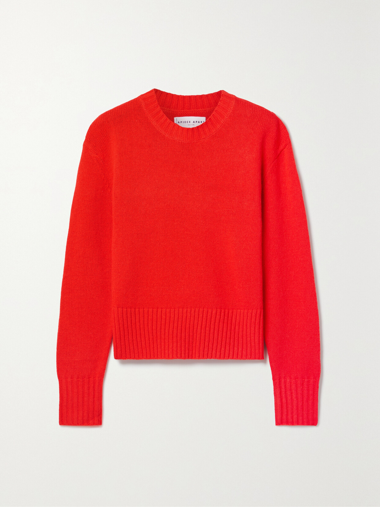 Apiece Apart Verbena Recycled-cashmere And Wool-blend Sweater In Red