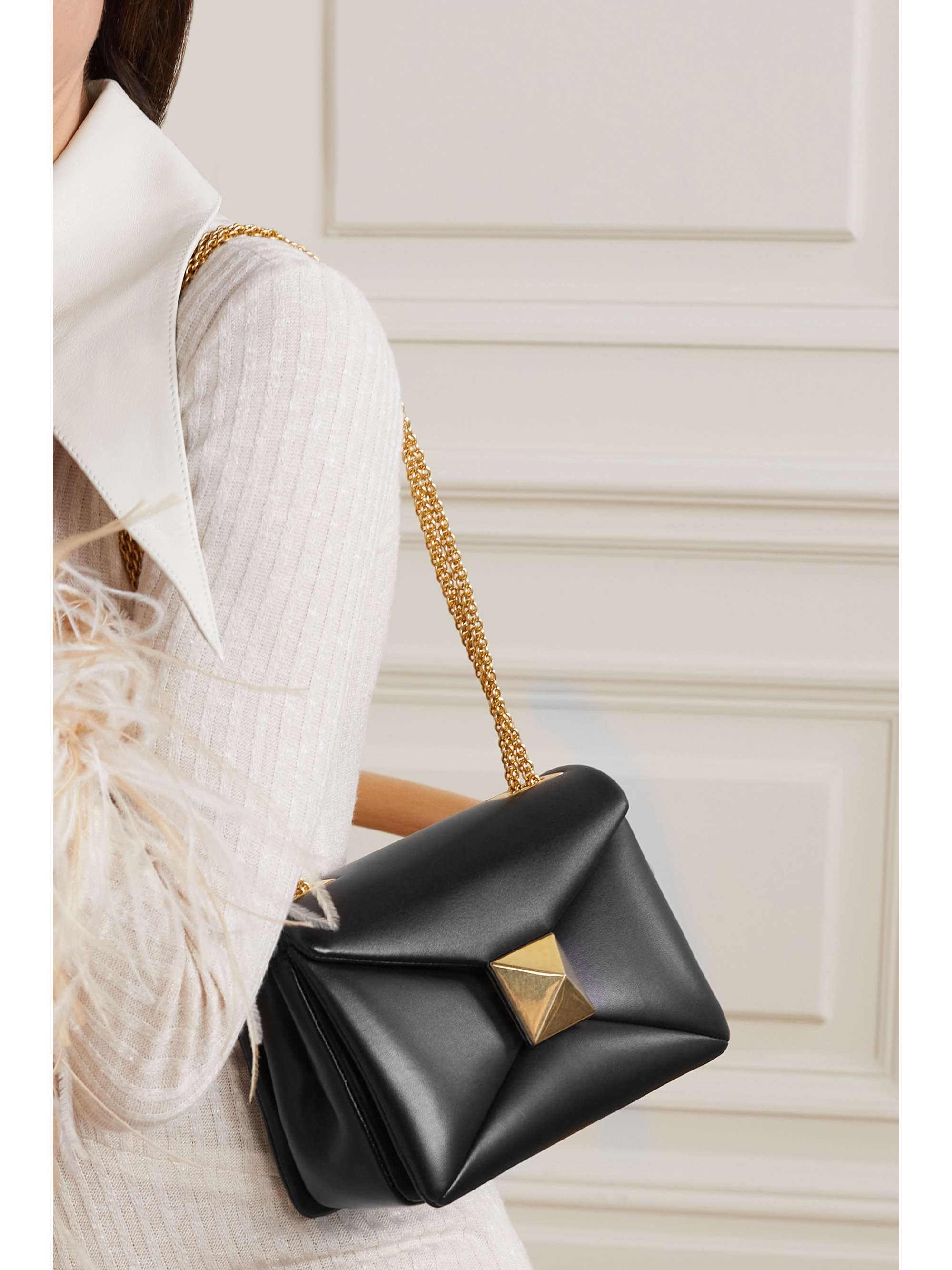VALENTINO GARAVANI One Stud padded leather shoulder bag
