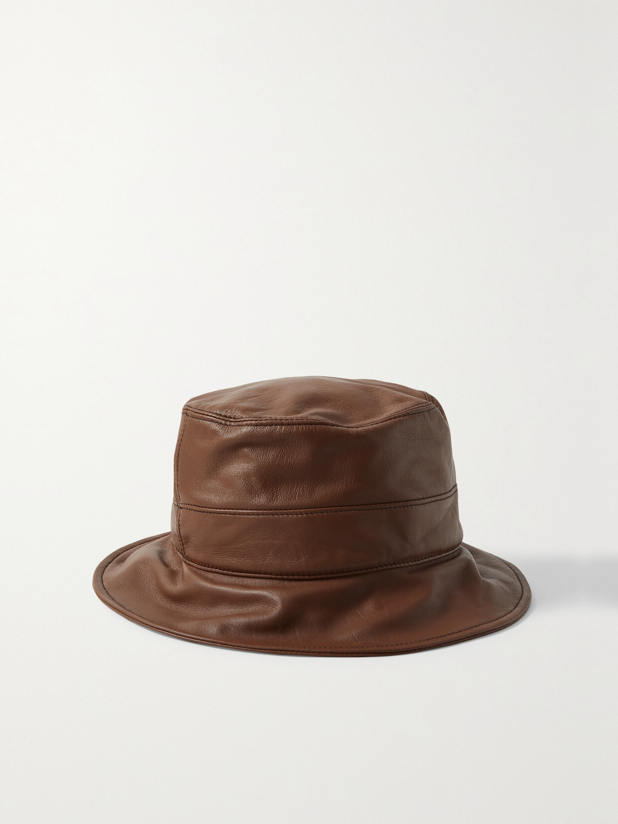 Gigi Burris - + Net Sustain Forsyth Leather Bucket Hat - Brown