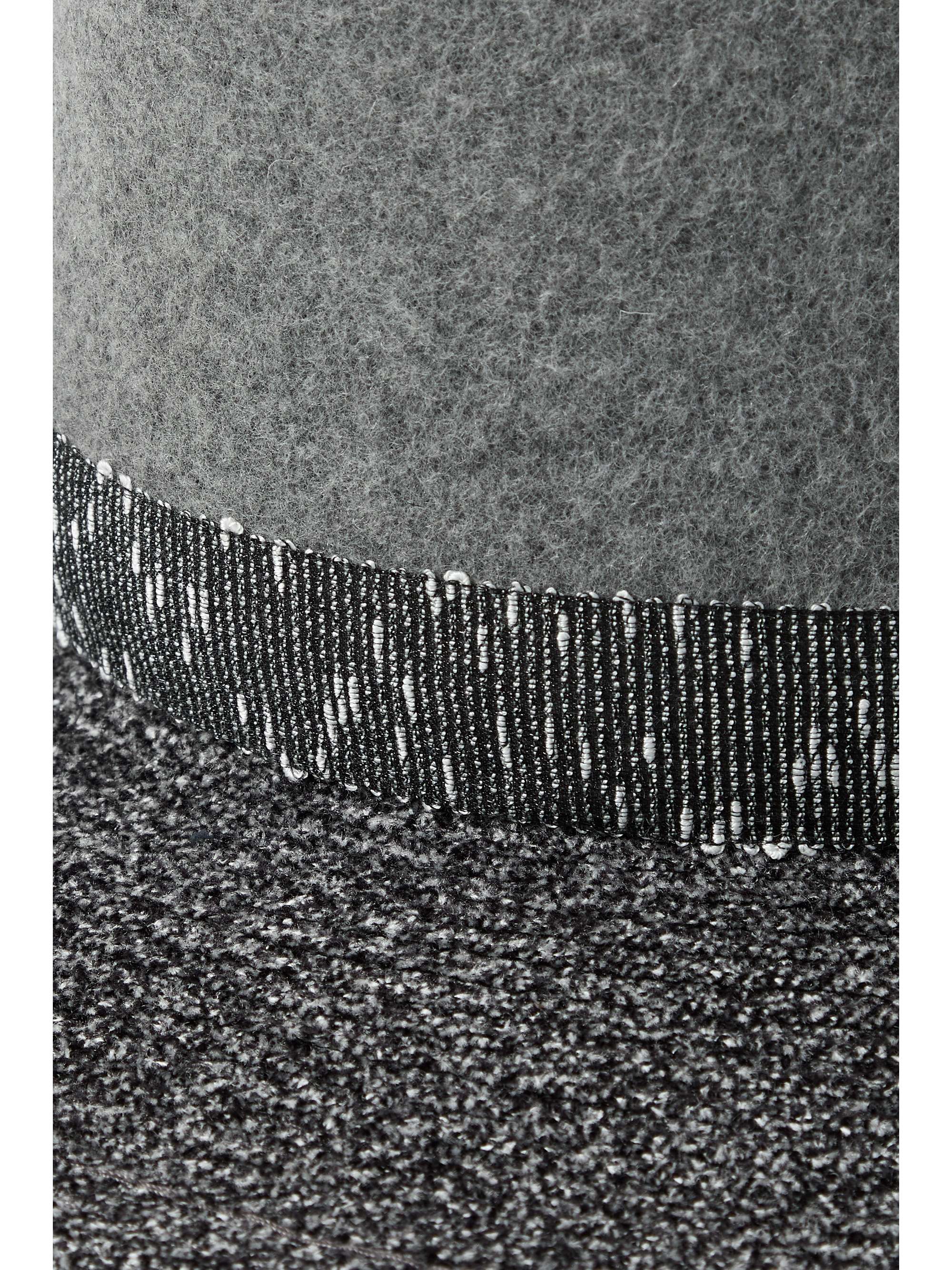 GIGI BURRIS + NET SUSTAIN Noelle grosgrain-trimmed wool-felt and chenille fedora