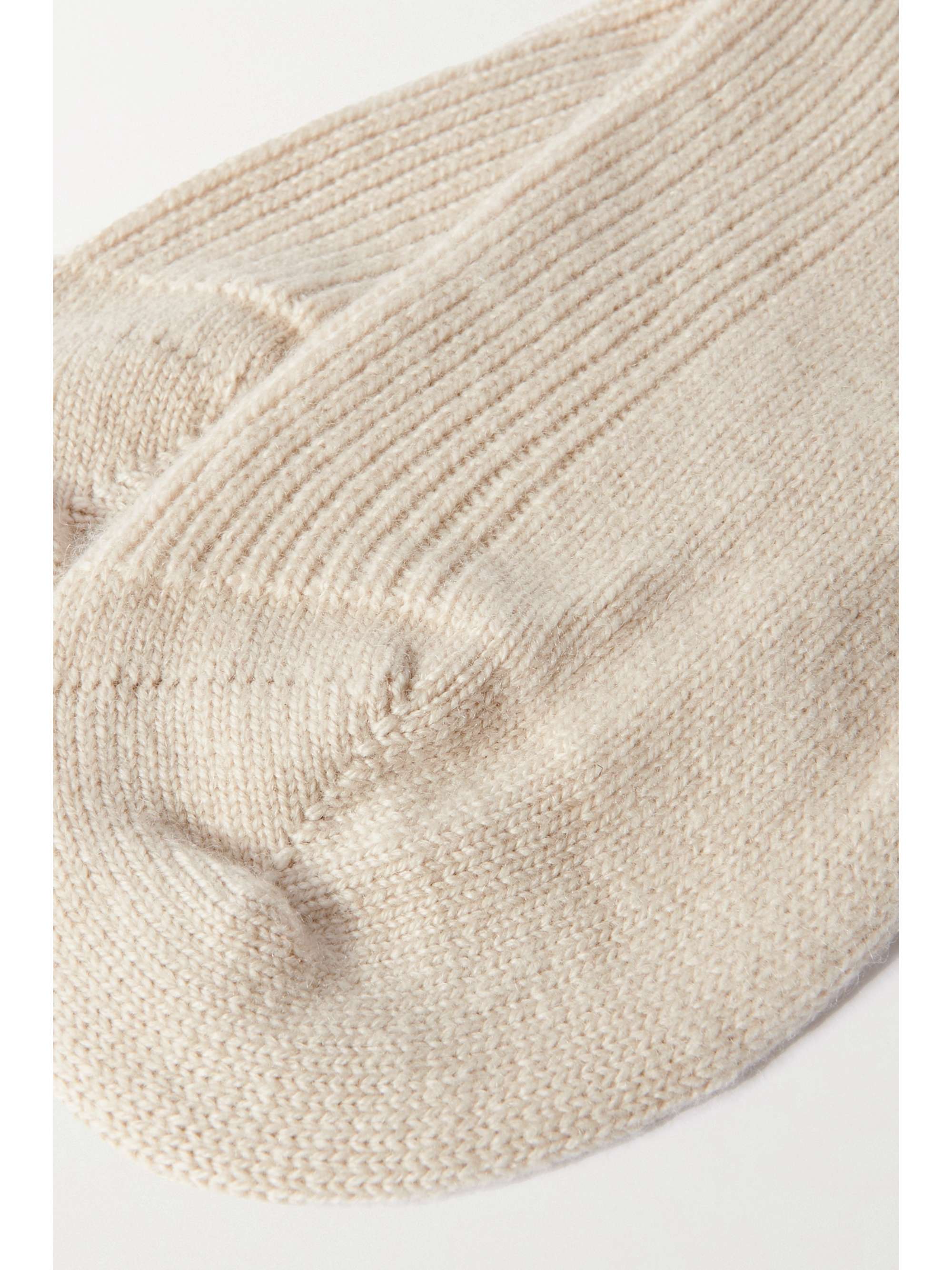JOHNSTONS OF ELGIN Ribbed cashmere socks NETAPORTER