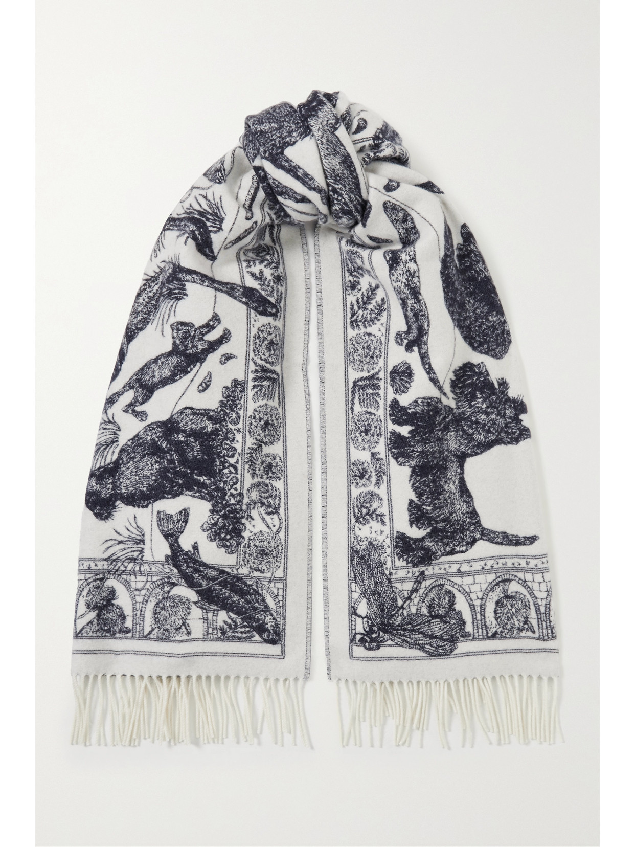 Johnstons of Elgin - + Sabina Savage The Great Exhibition Cashmere And Merino Wool-blend Scarf - Blue