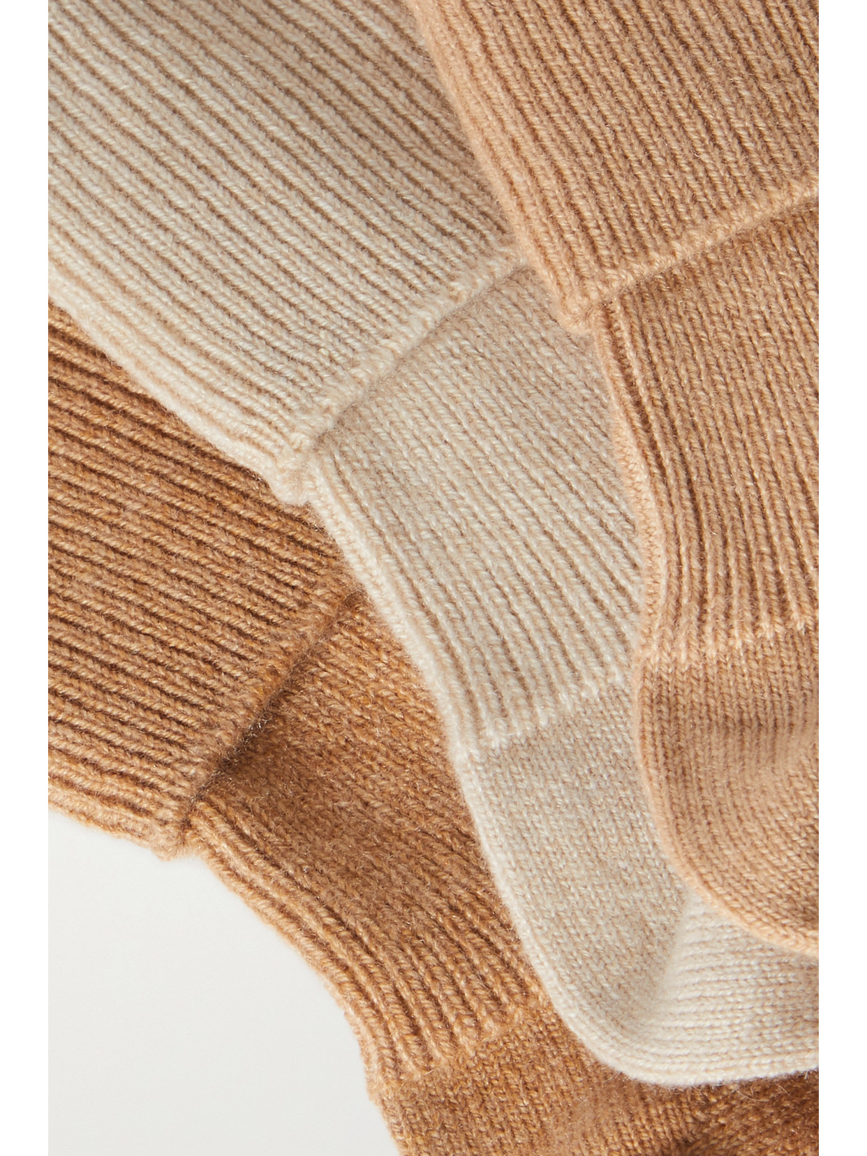 Johnstons Of Elgin Set Of Three Ribbed Cashmere-blend Socks In Neutrals