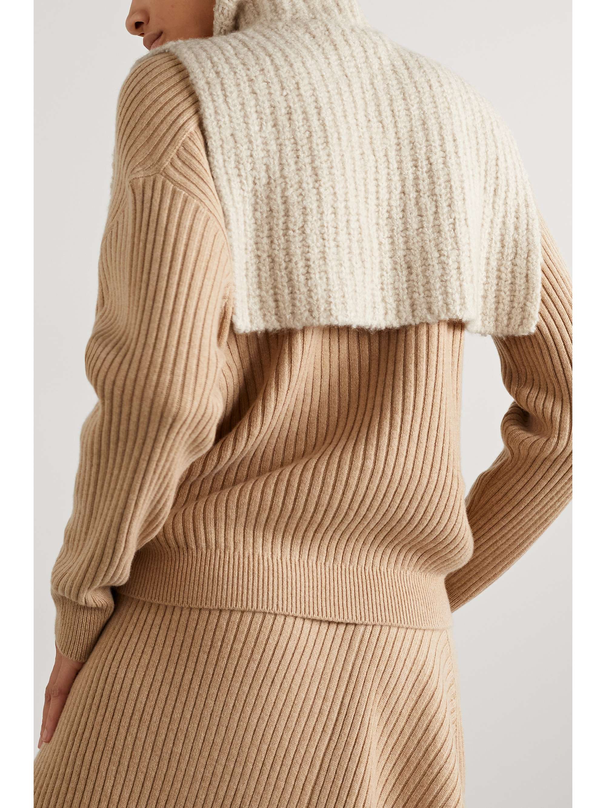 LORO PIANA Ribbed cashmere turtleneck dickey