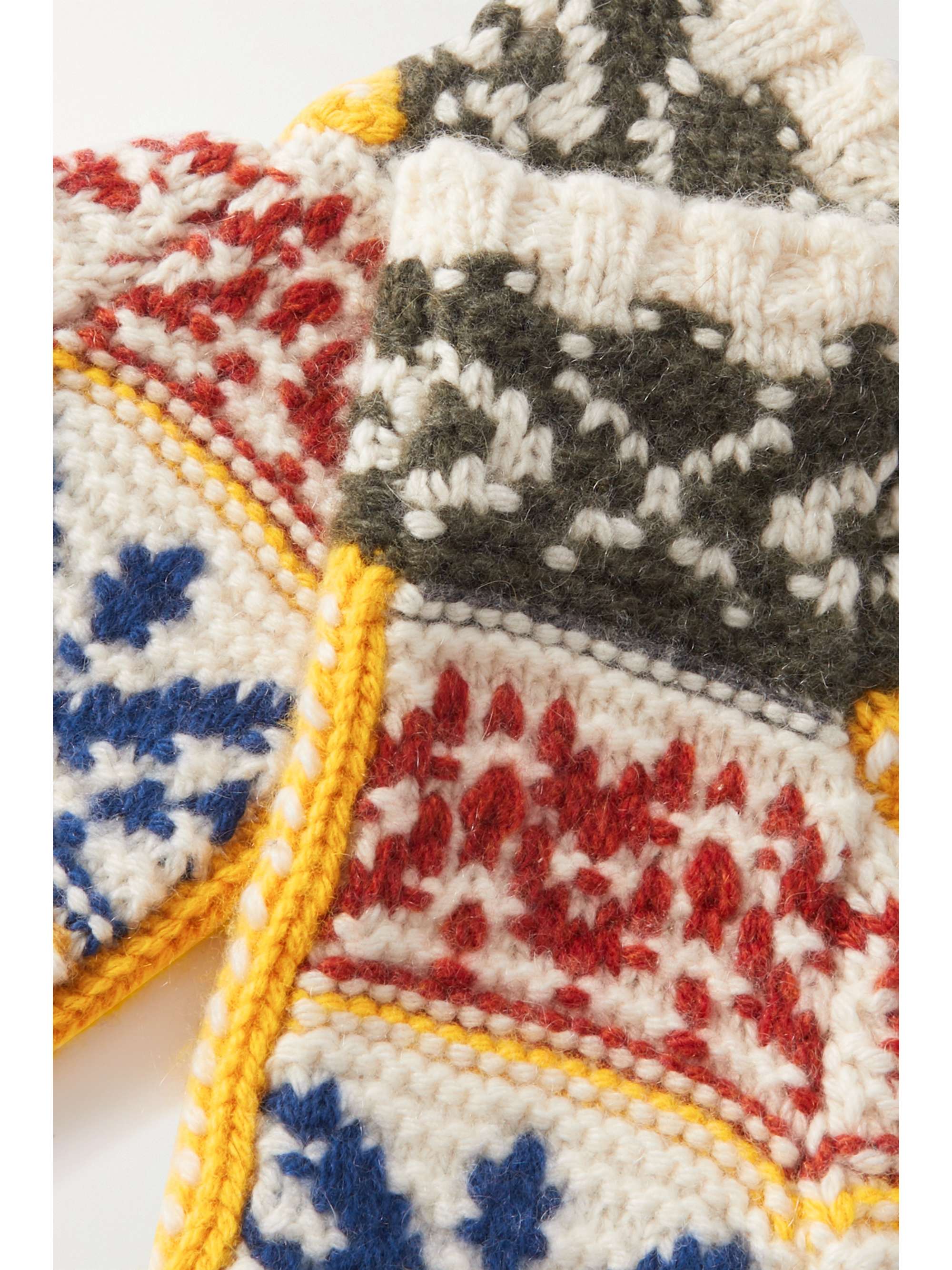 LORO PIANA Bernina cashmere-jacquard gloves