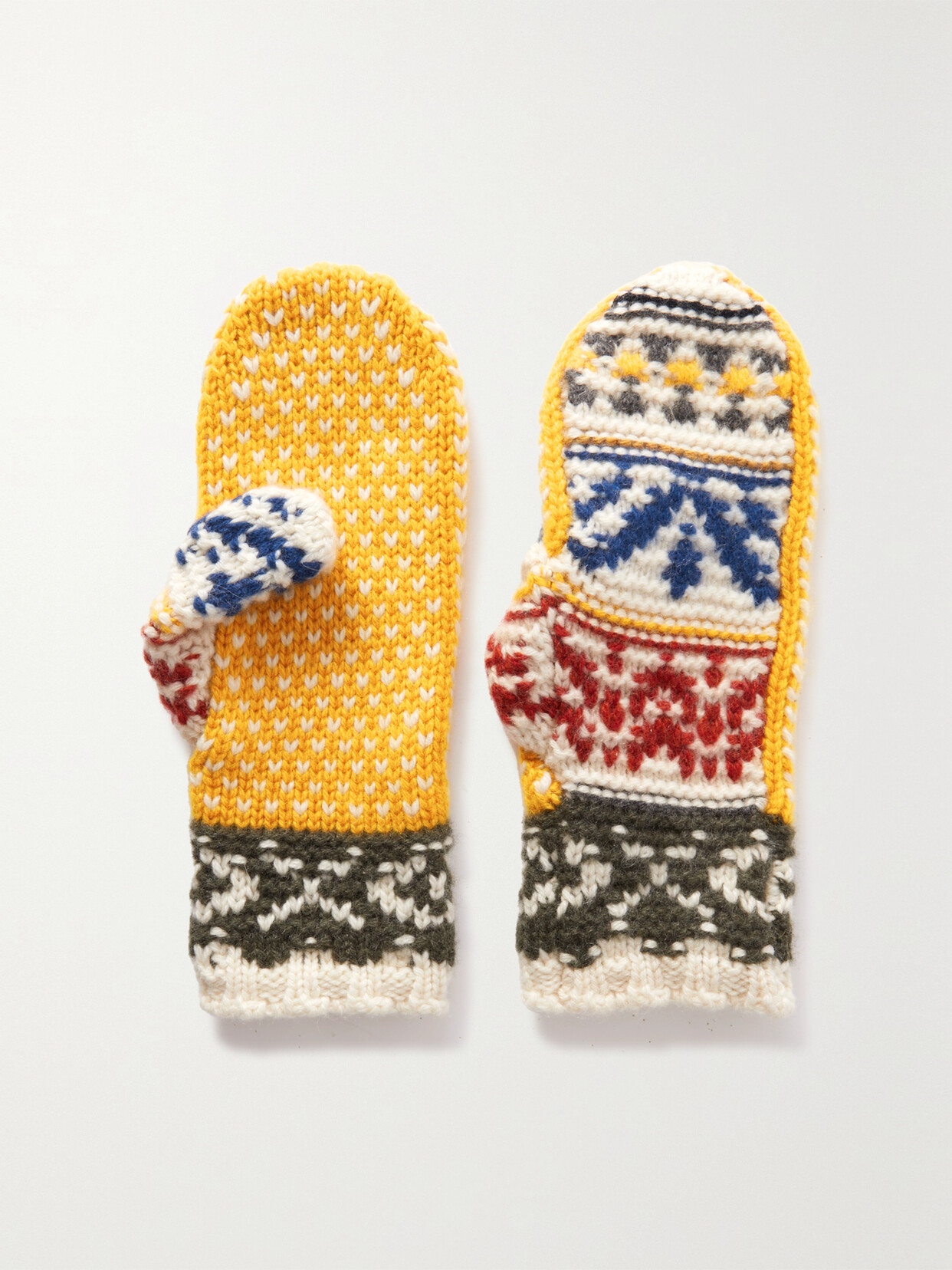 Loro Piana Bernina Jacquard Cashmere Mittens In Fancy Nougat