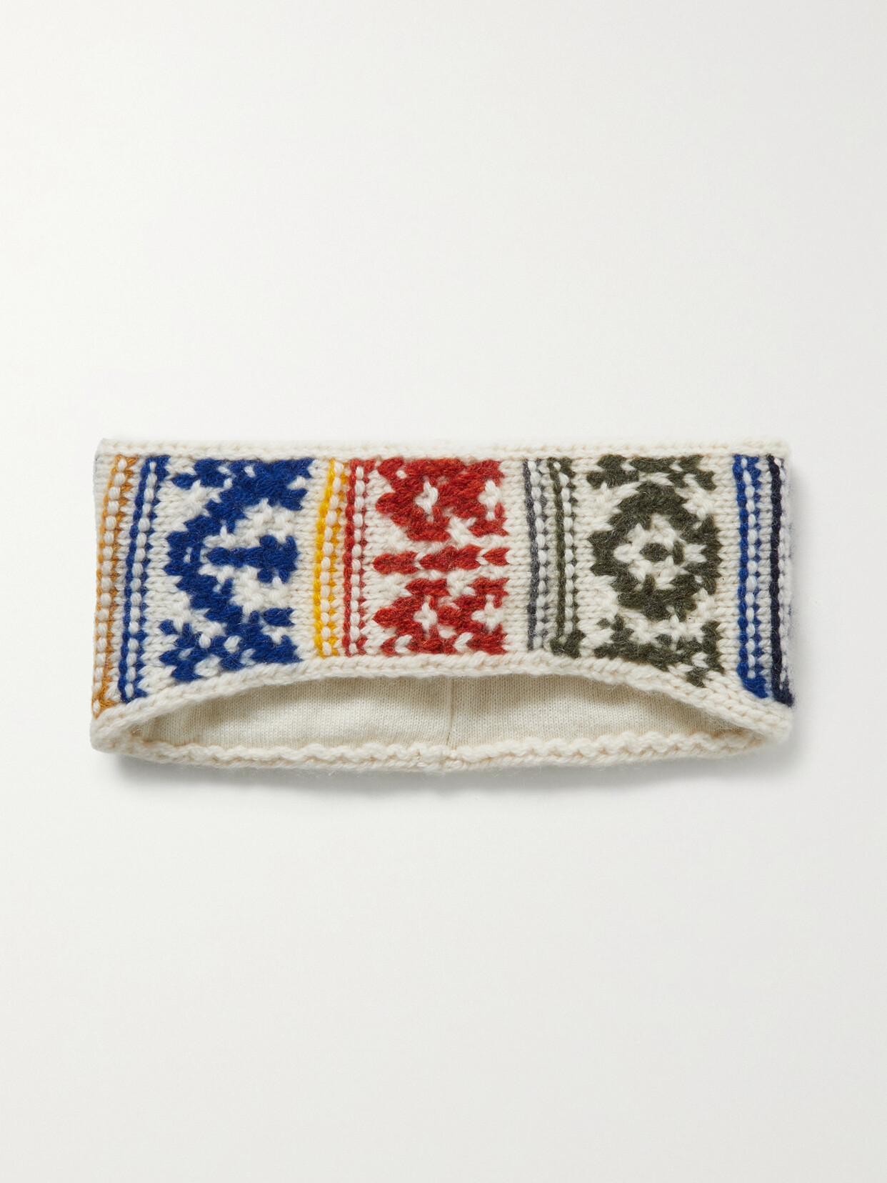 Loro Piana Bernina Jacquard Cashmere Headband In Fancy Nougat