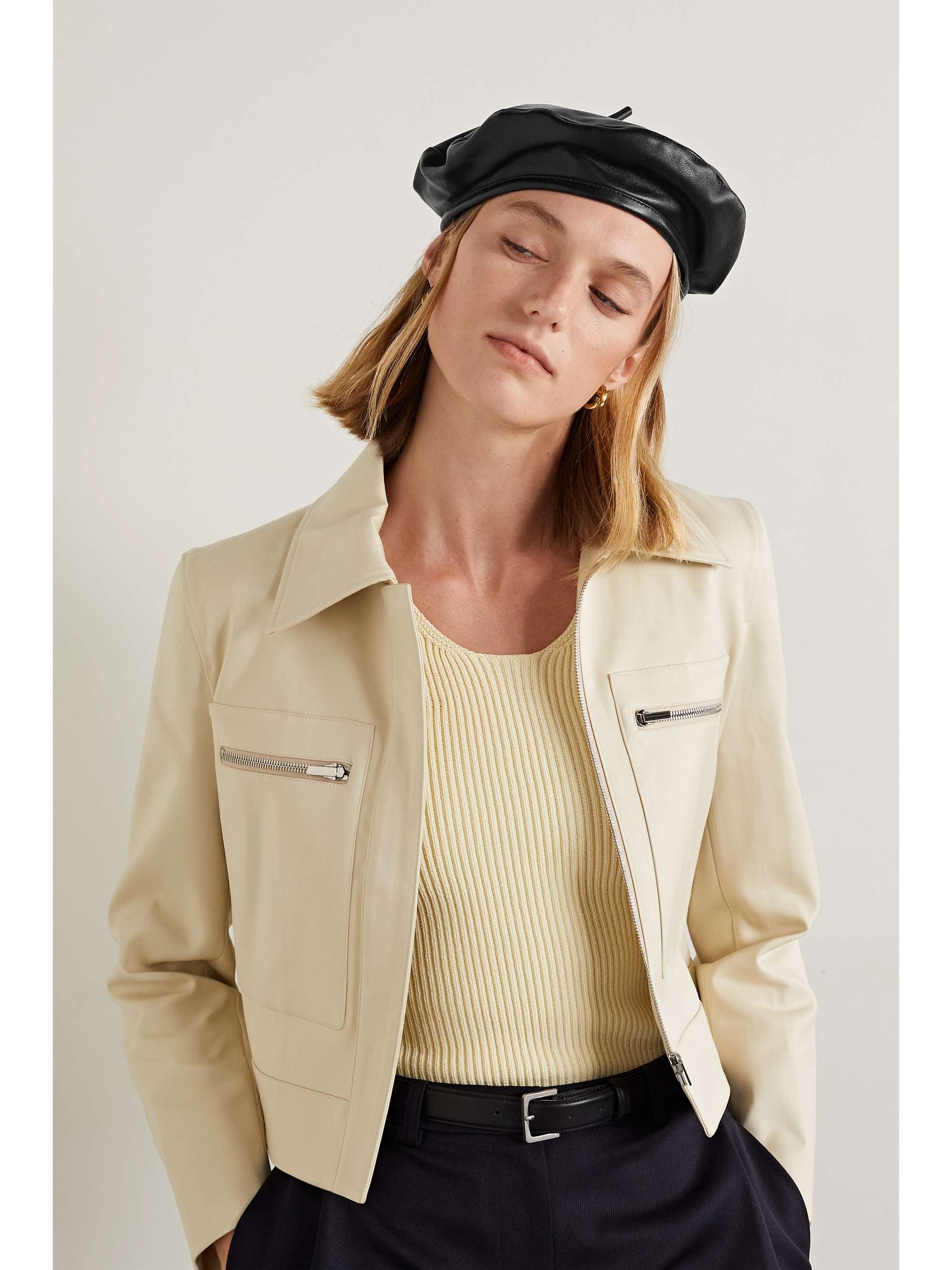 EUGENIA KIM Carter leather beret