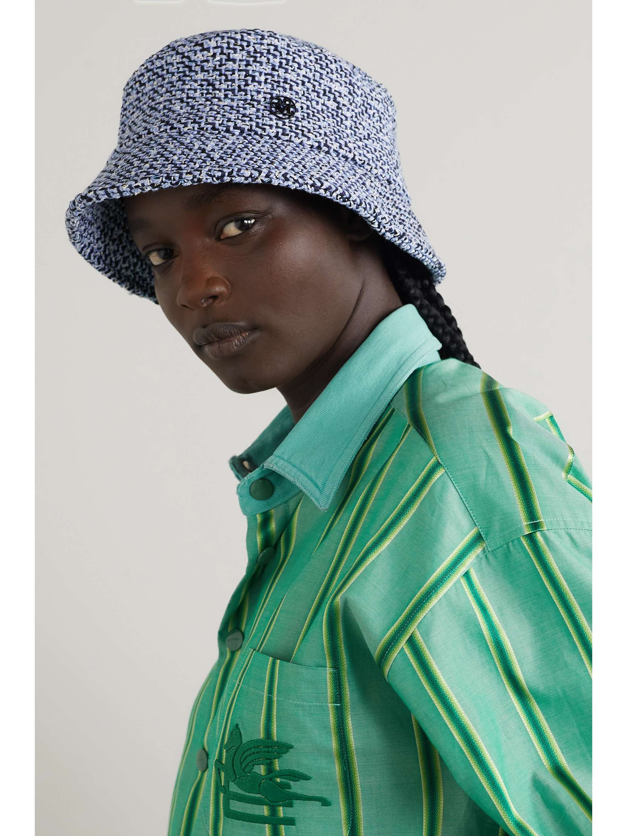MAISON MICHEL Axel tweed bucket hat