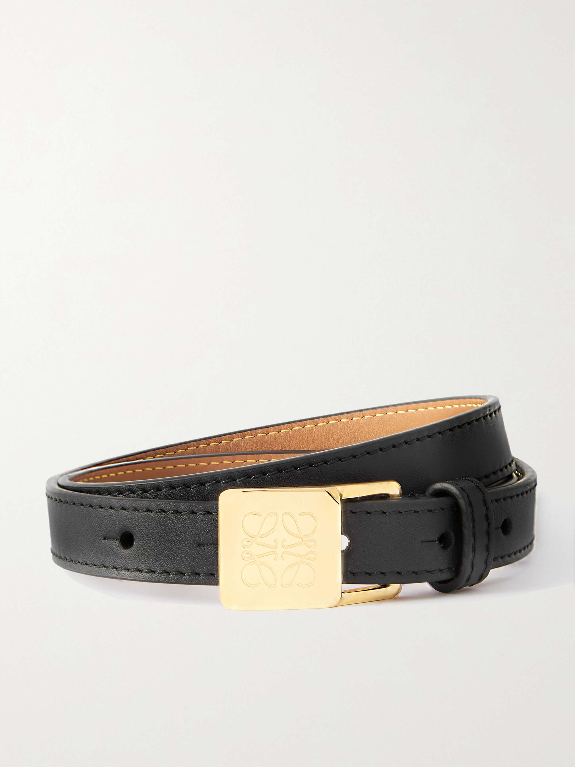 Leather Belt in Black - Loewe