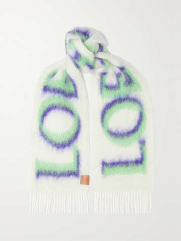 Gucci Sten Reversible Intarsia Wool Scarf, $350, NET-A-PORTER.COM