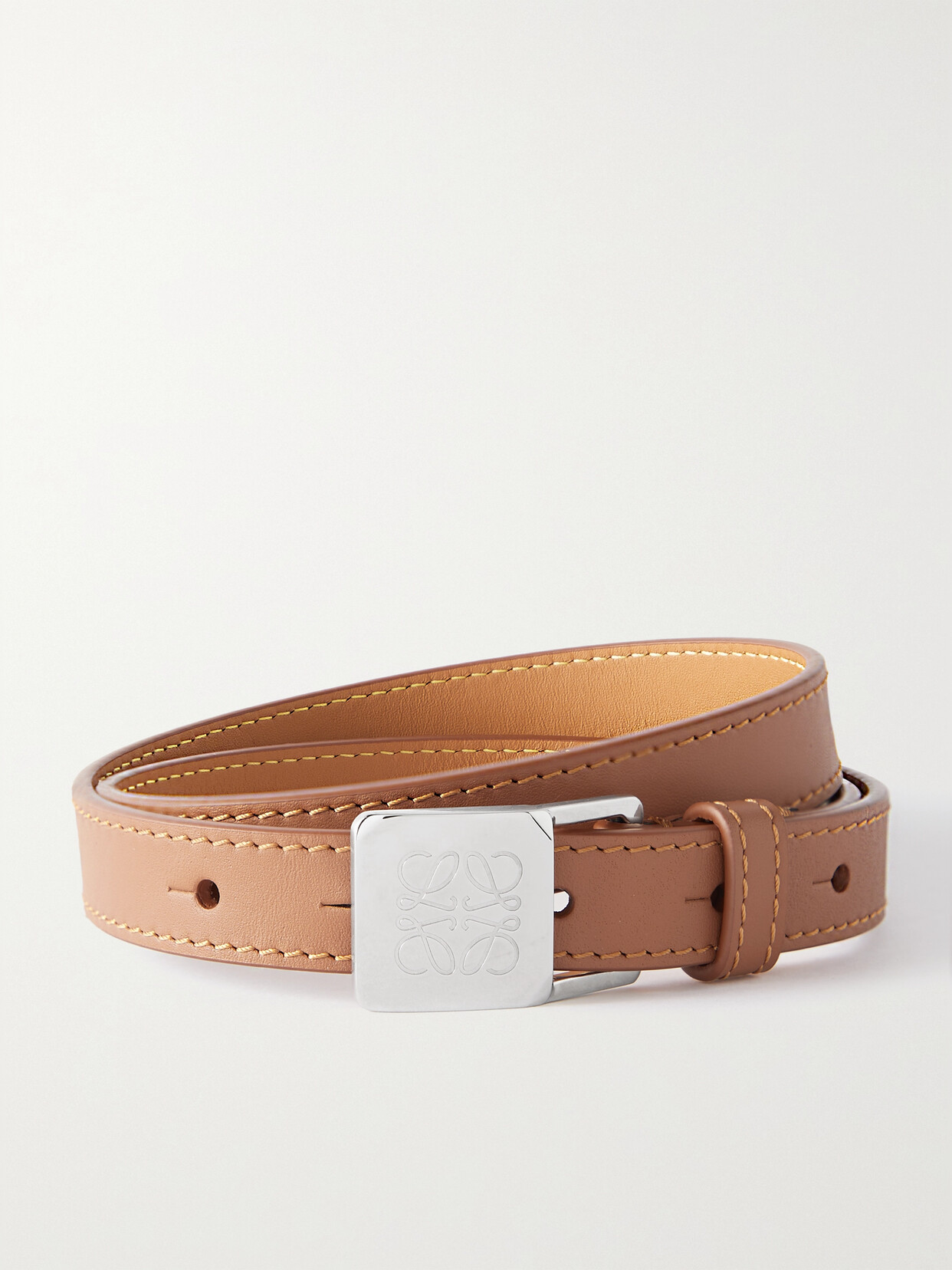 Loewe Amazona Leather Belt In Brown