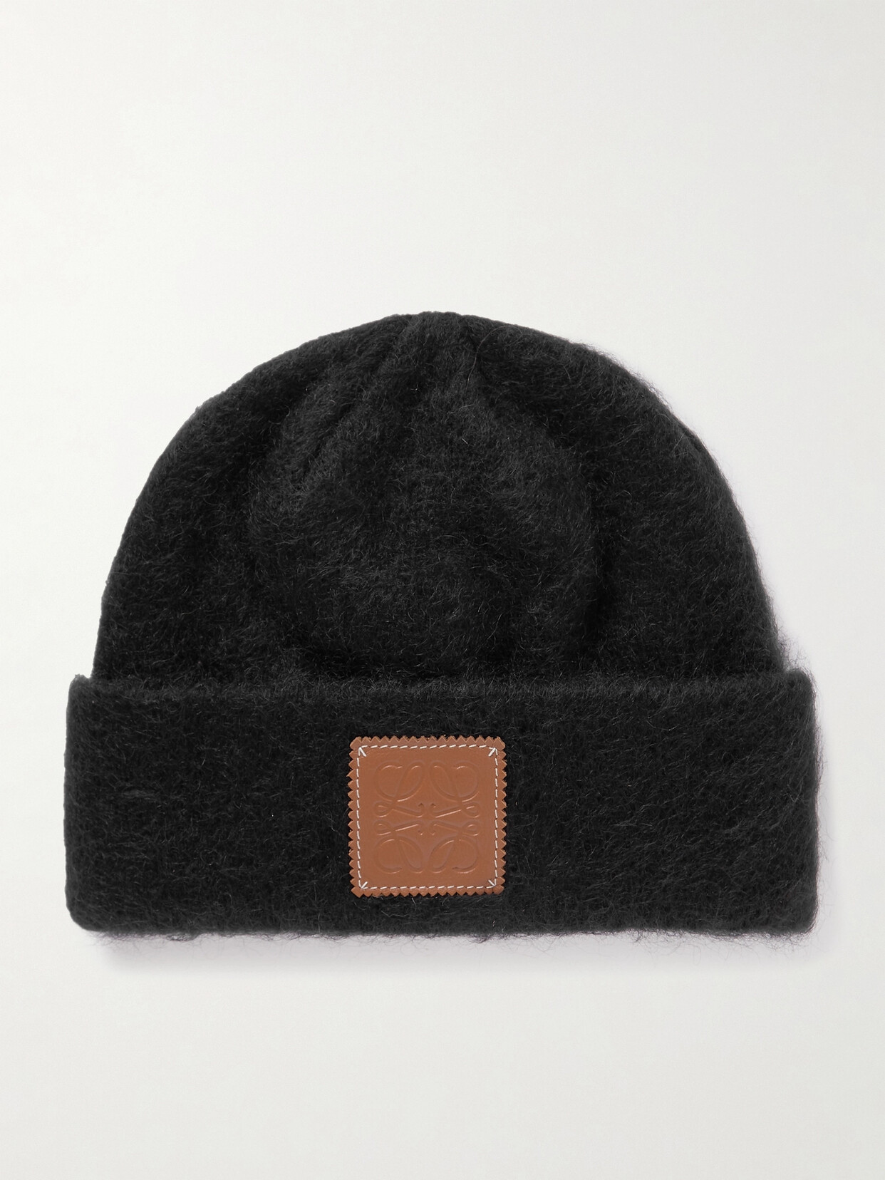 Loewe - Brushed Mohair-blend Beanie - Black