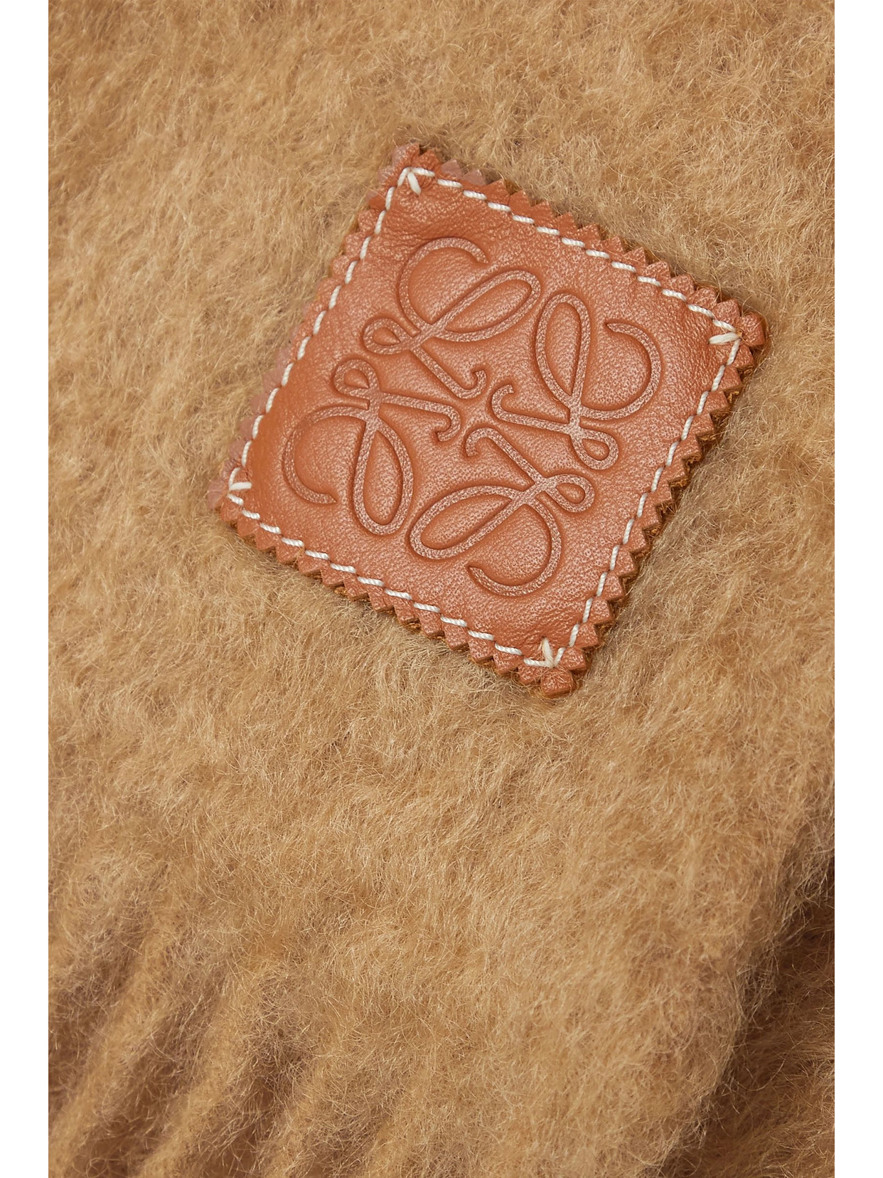 Loewe Brown Mohair-blend Scarf In Brown