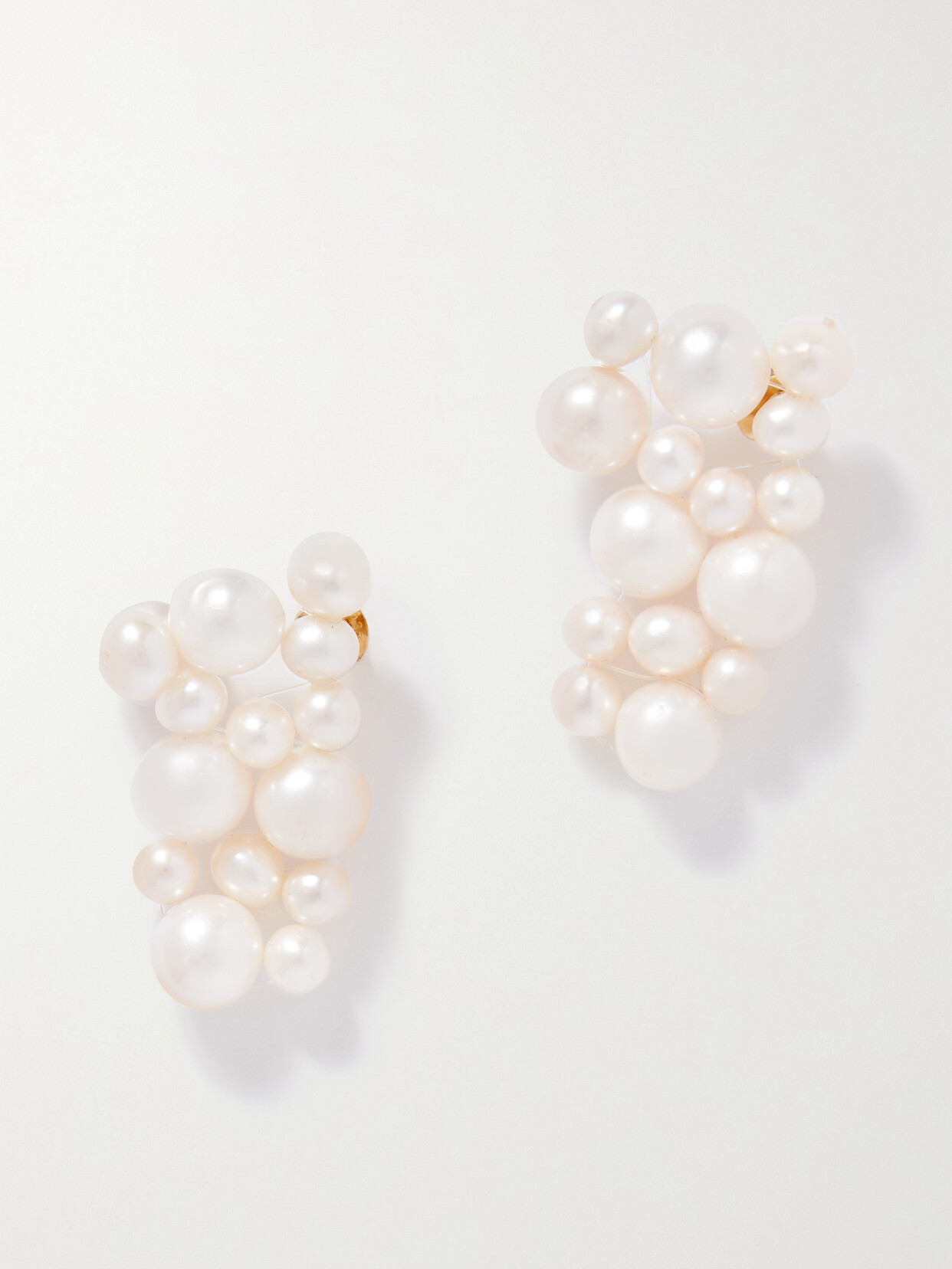 Completedworks - Recycled Gold Vermeil Pearl Earrings - White