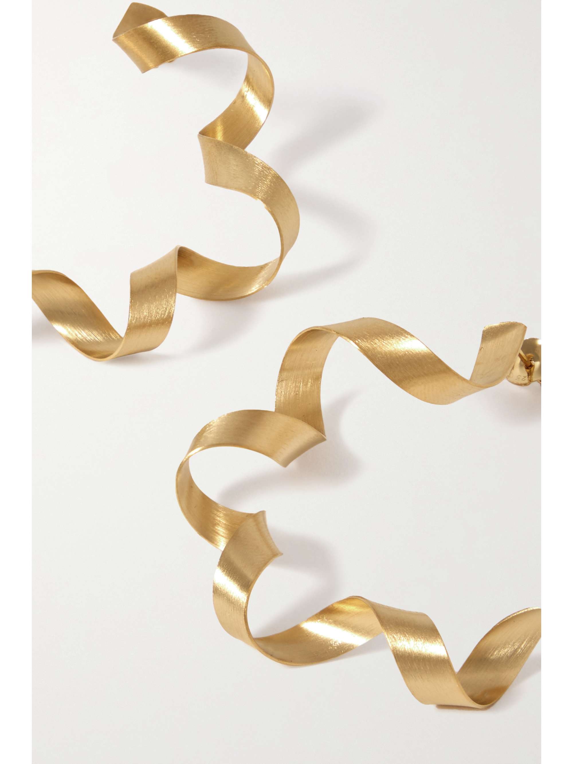 COMPLETEDWORKS This is What Happens When the Paper Shredder Malfunctions Gold-plated hoop earrings