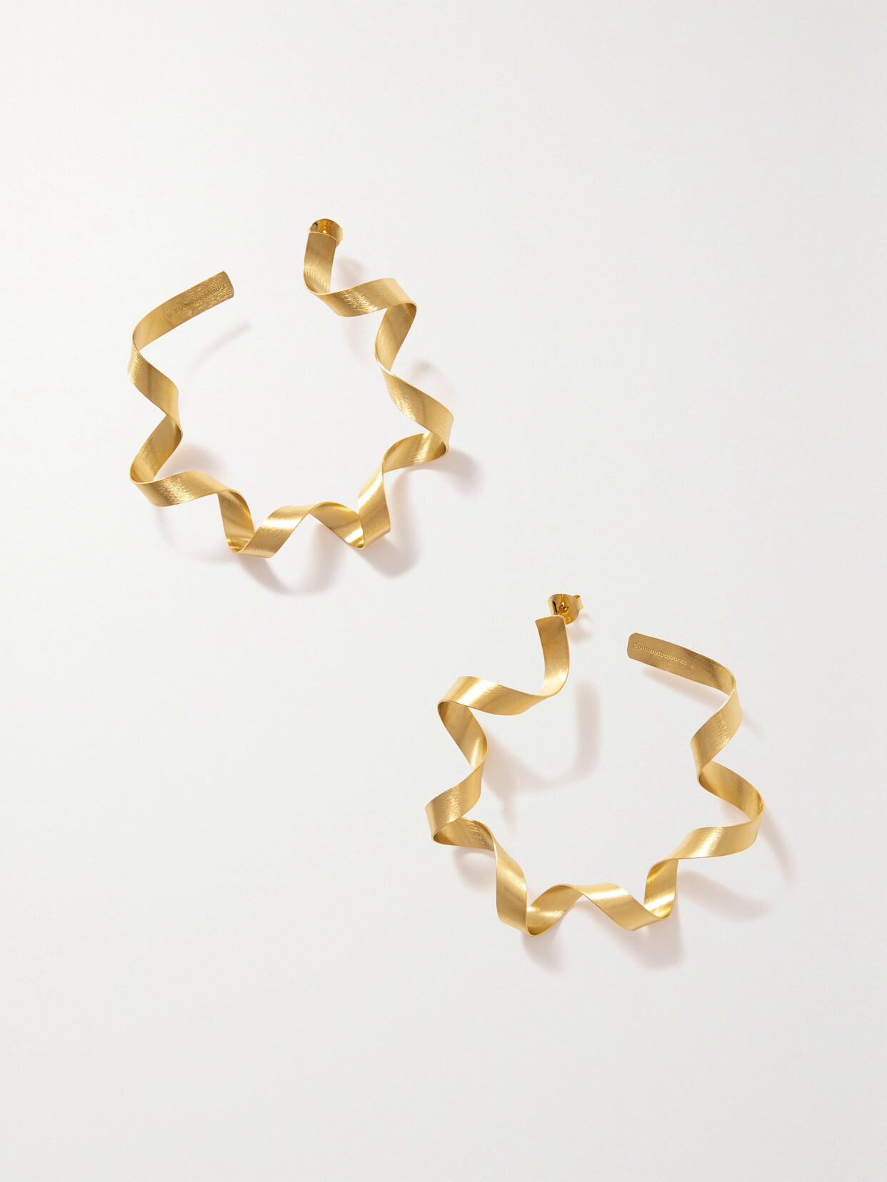 Completedworks - This Is What Happens When The Paper Shredder Malfunctions Gold-plated Hoop Earrings - one size