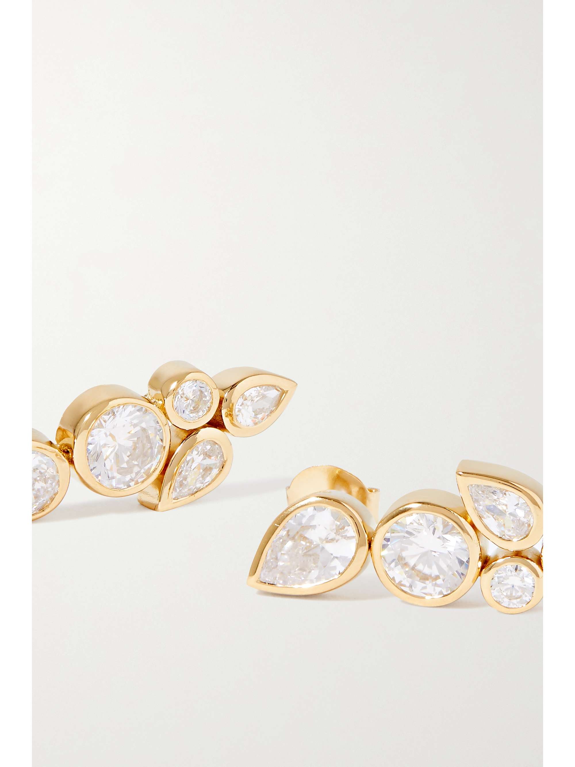 COMPLETEDWORKS No Rush gold-plated cubic zirconia earrings