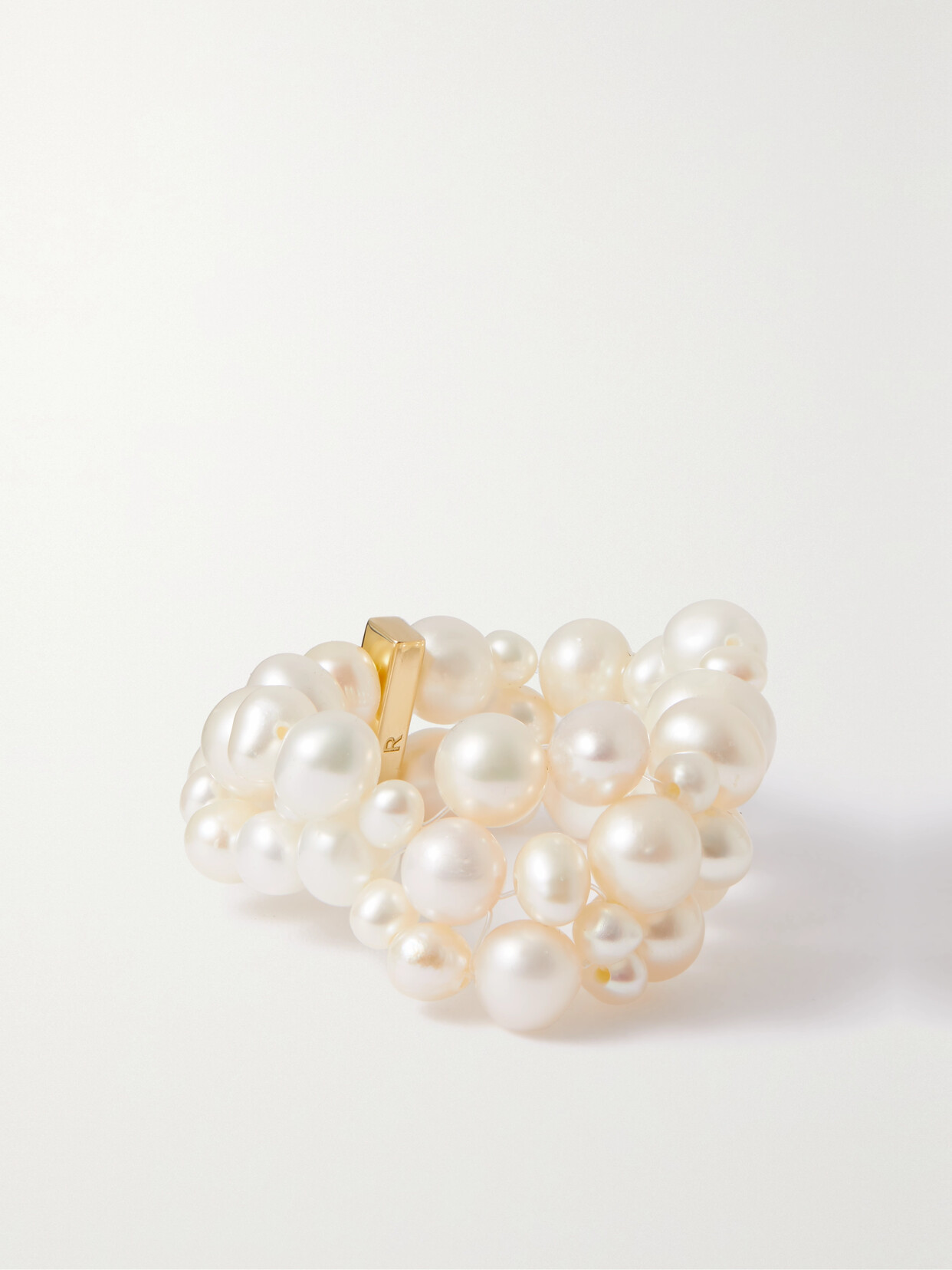 Completedworks - Recycled Gold Vermeil Pearl Ring - White