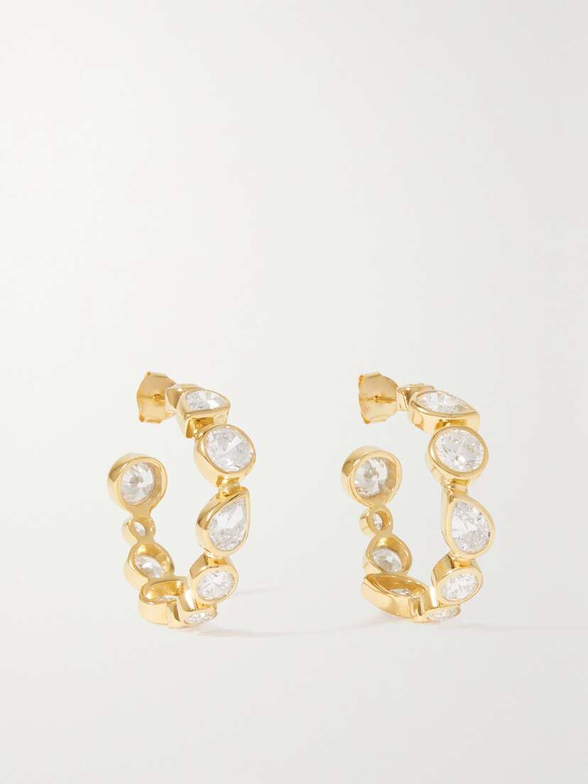 Completedworks + Net Sustain Offset Recycled Gold Vermeil Cubic Zirconia Hoop Earrings