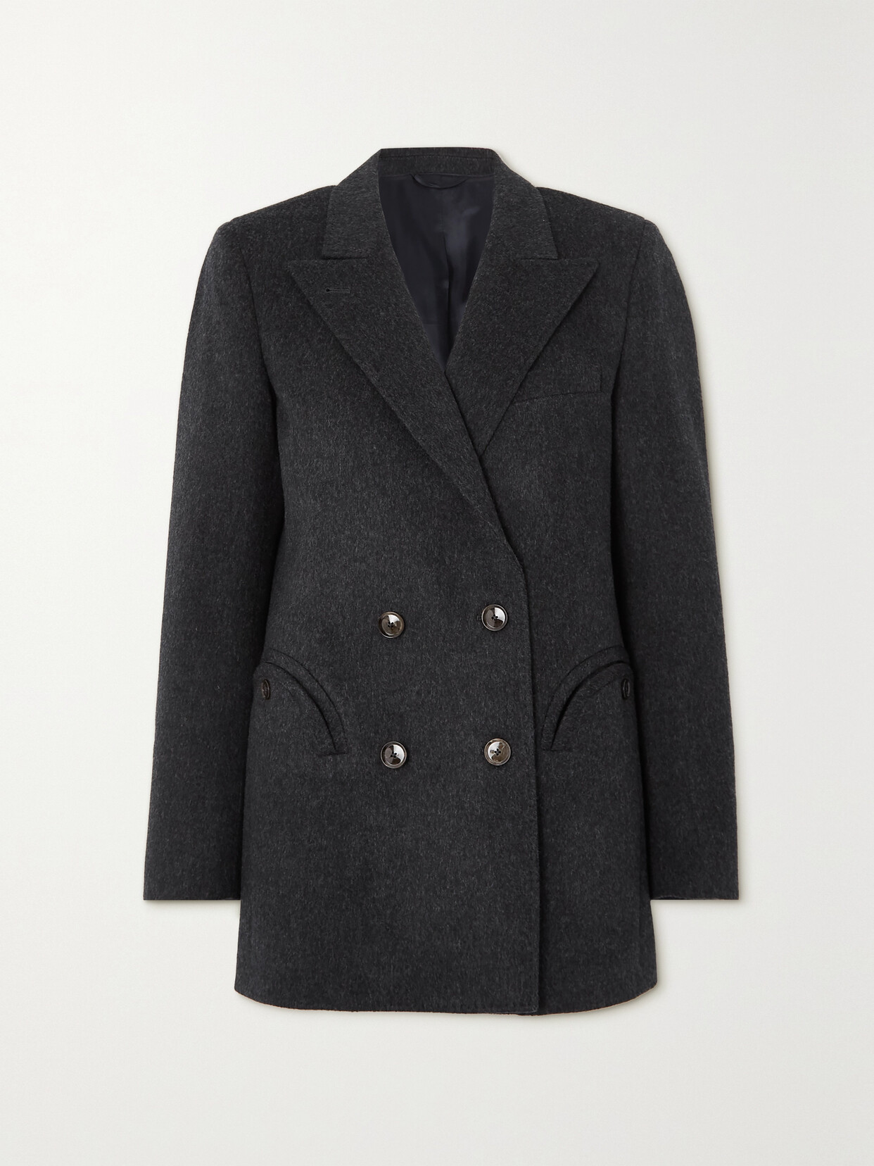 BLAZÉ MILANO EVERYDAY DOUBLE-BREASTED WOOL-FELT BLAZER