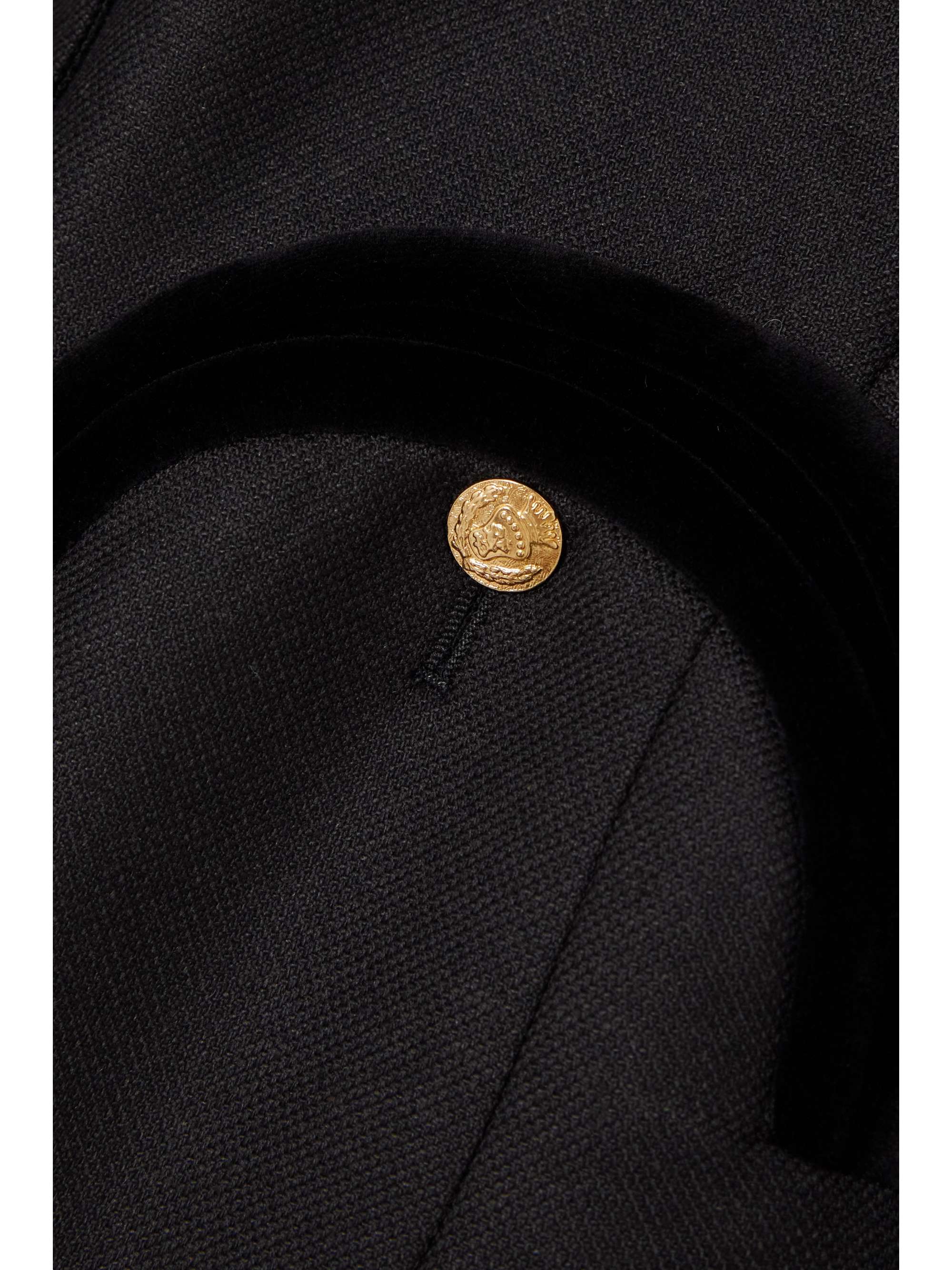 BLAZÉ MILANO Blazer à double boutonnage en crêpe de laine à finitions en velours Playa Noir Everynight