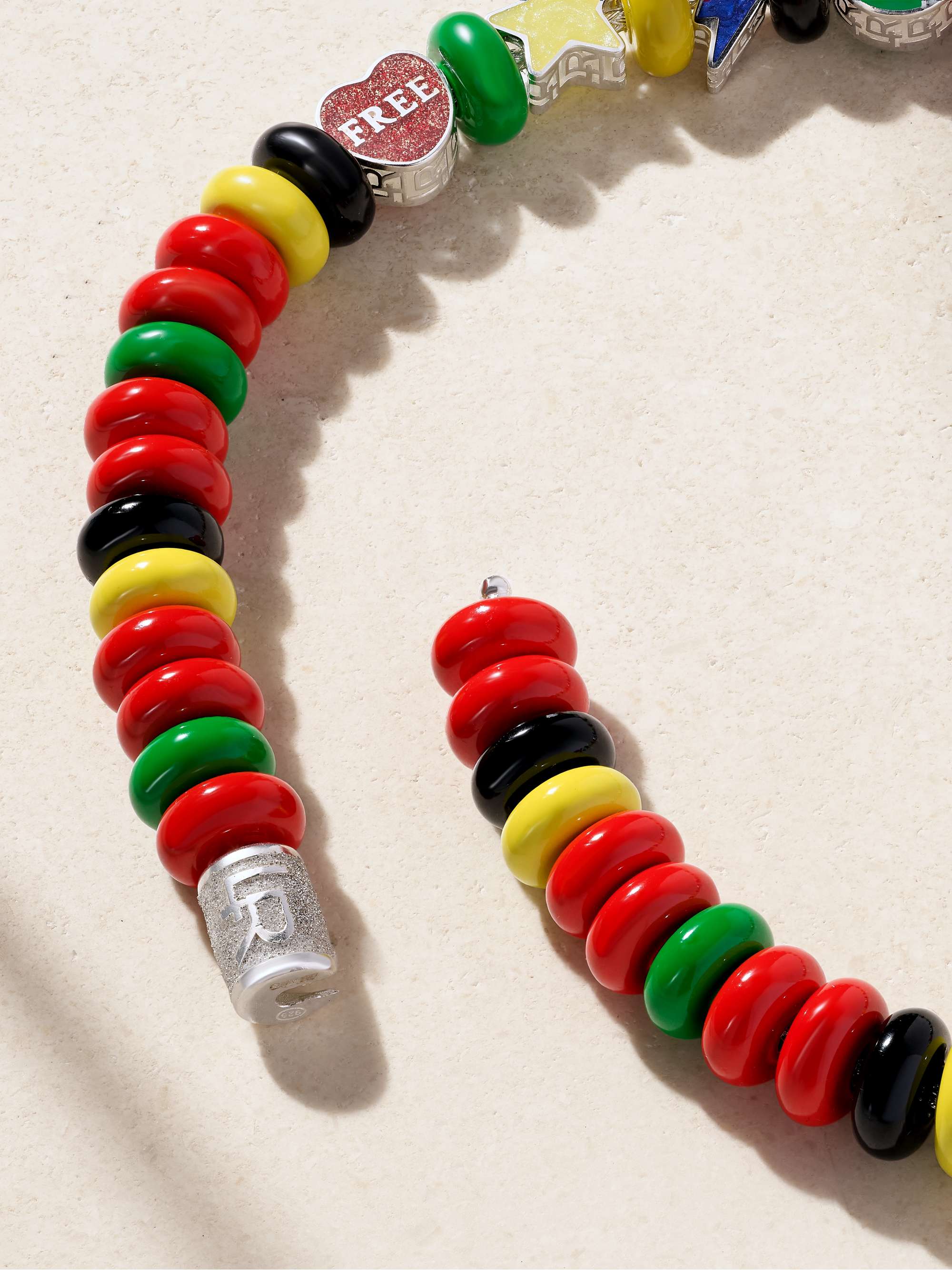 LAUREN RUBINSKI Silver and enamel necklace