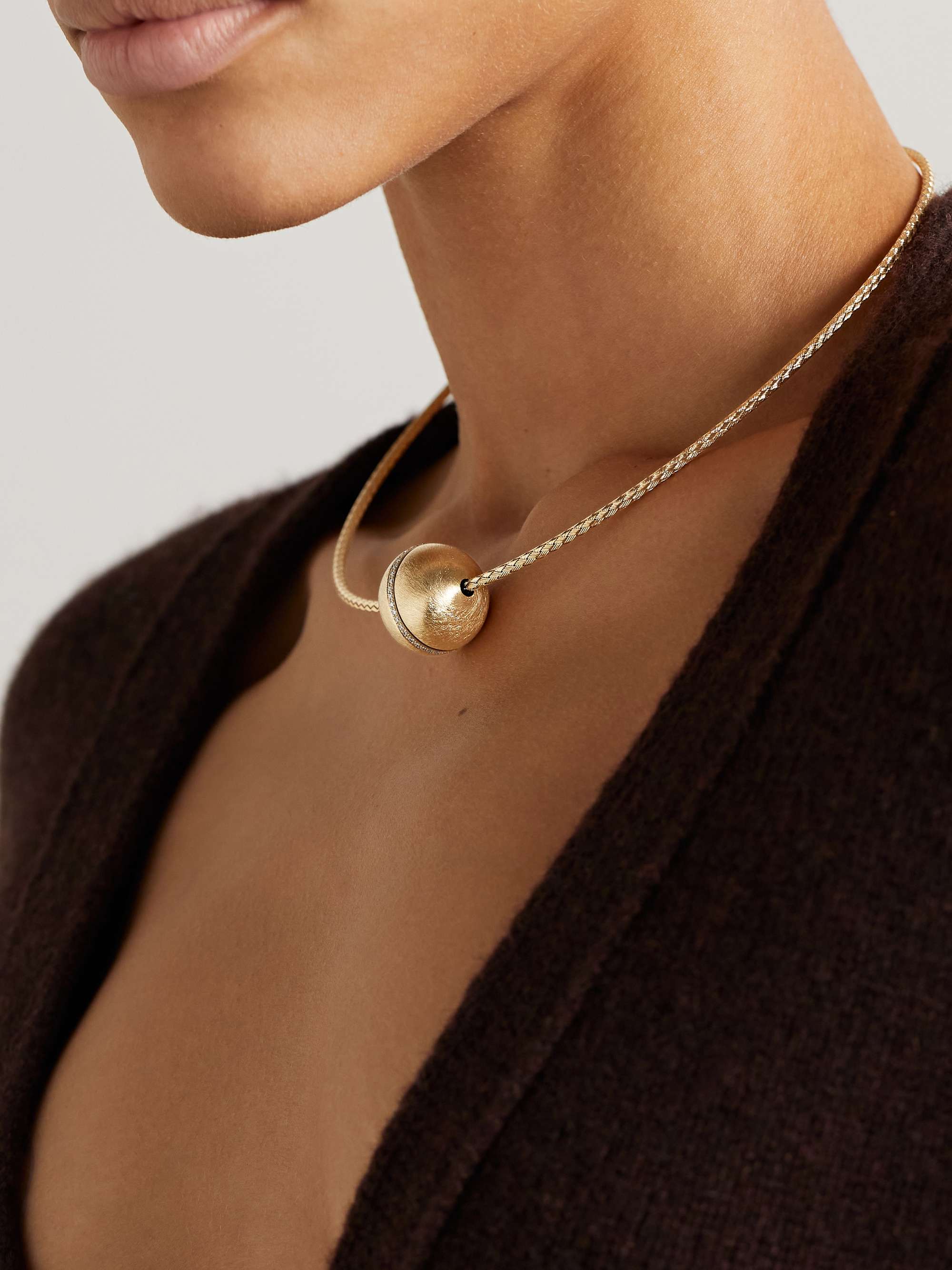 LAUREN RUBINSKI 14-karat gold diamond necklace
