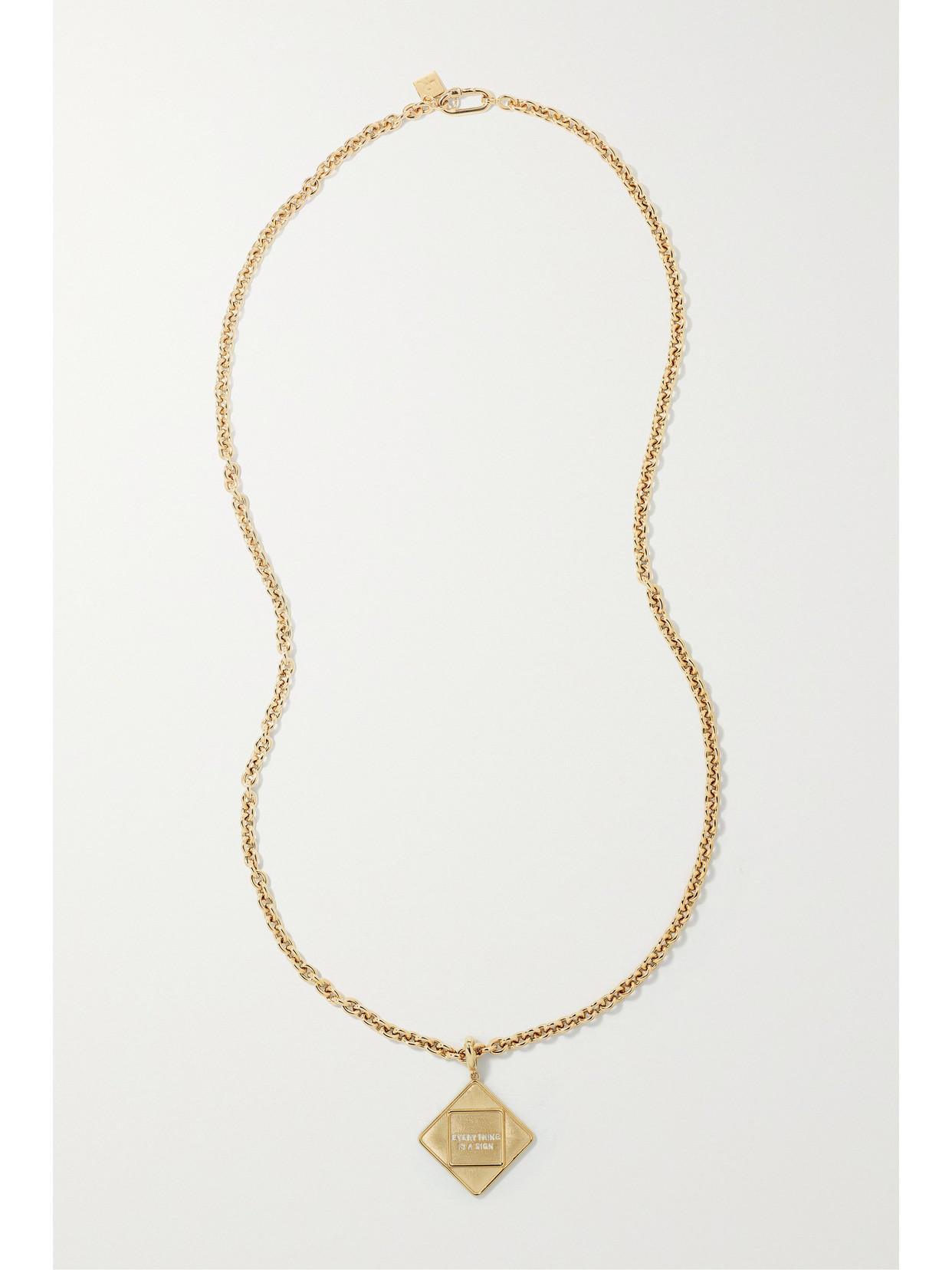 Lauren Rubinski Sign 14-karat Gold Necklace In Gold