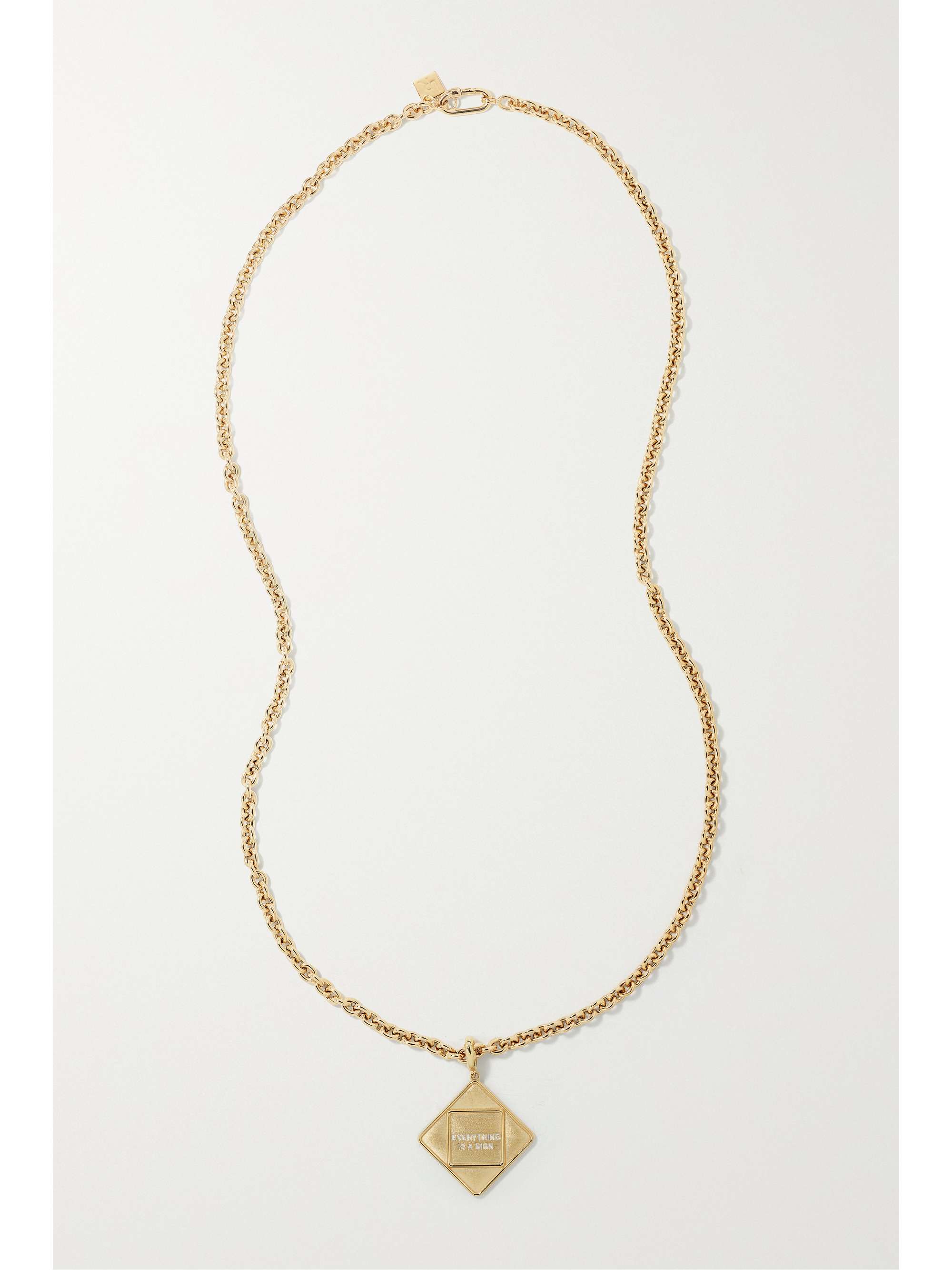 LAUREN RUBINSKI Sign 14-karat gold necklace