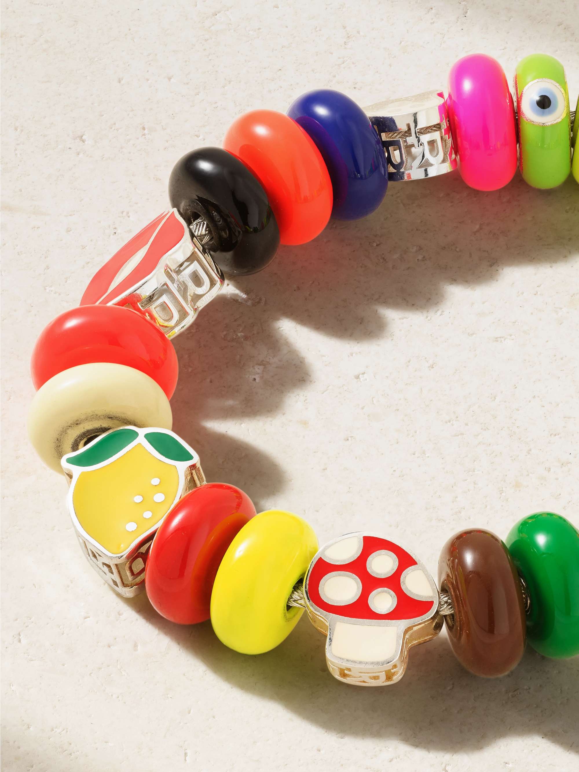 LAUREN RUBINSKI Silver and enamel bracelet