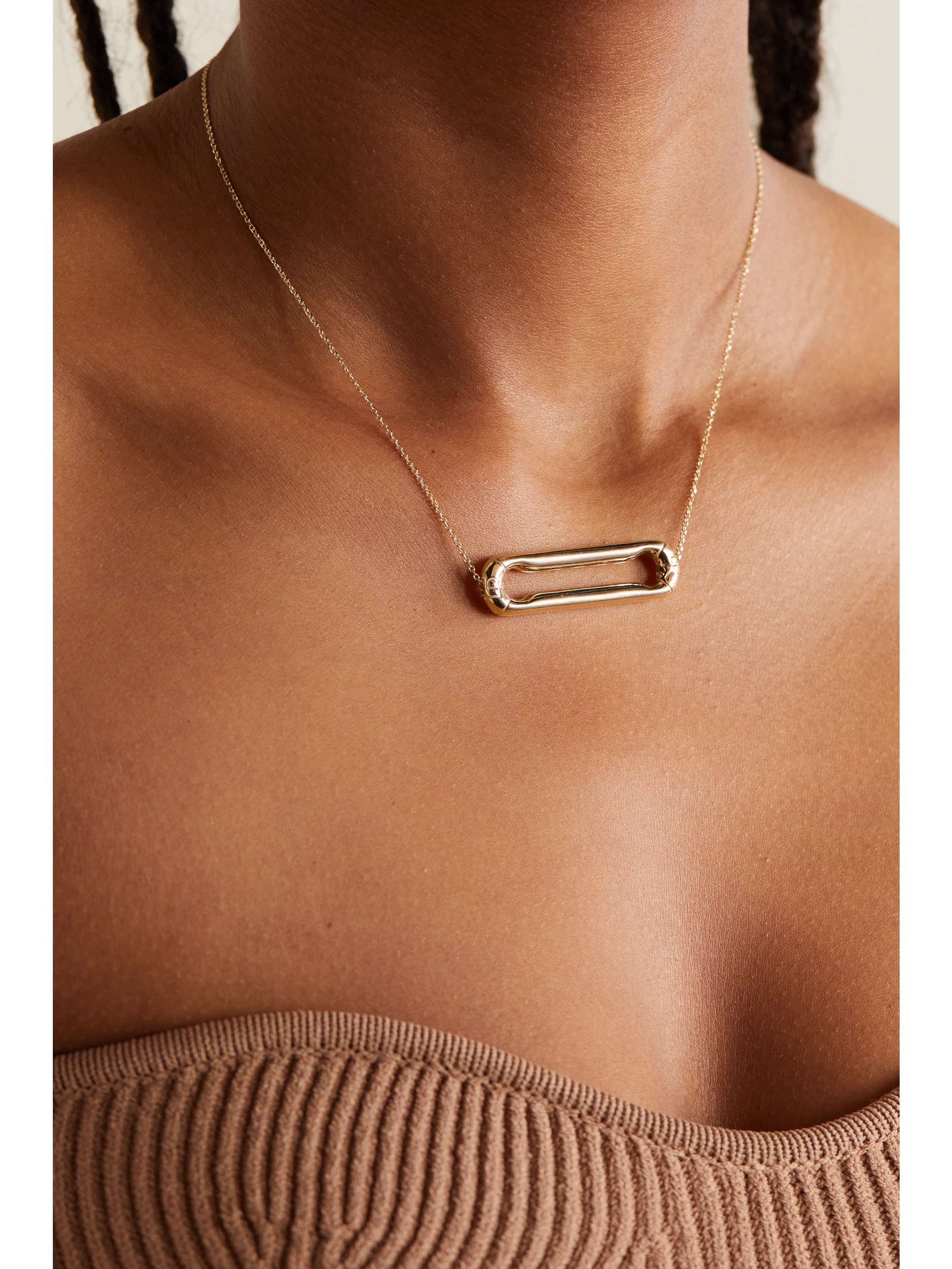 LAUREN RUBINSKI Gold diamond necklace