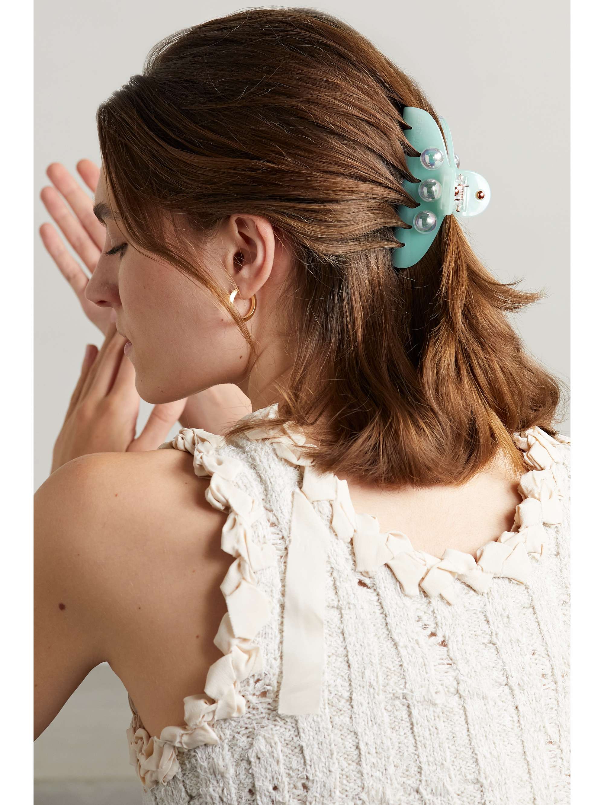 LELET NY Embellished acetate hair clip