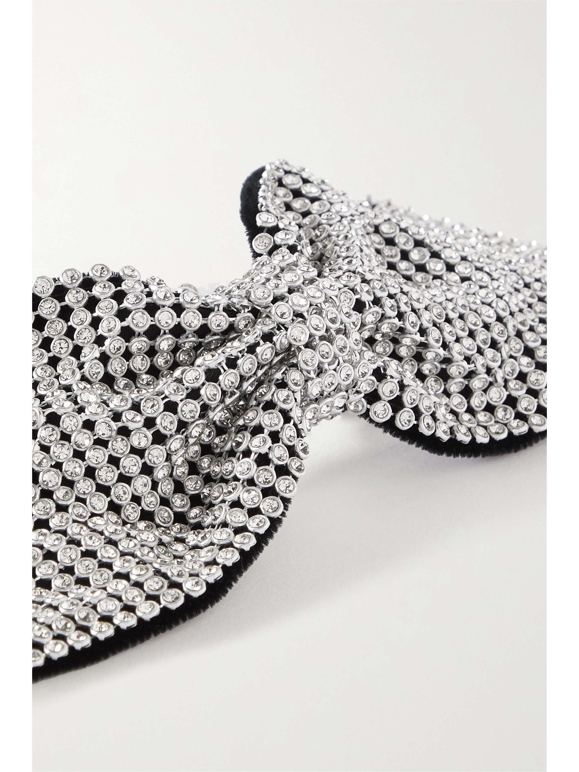 LELET NY Klara crystal-embellished silver-tone and velvet hair clip