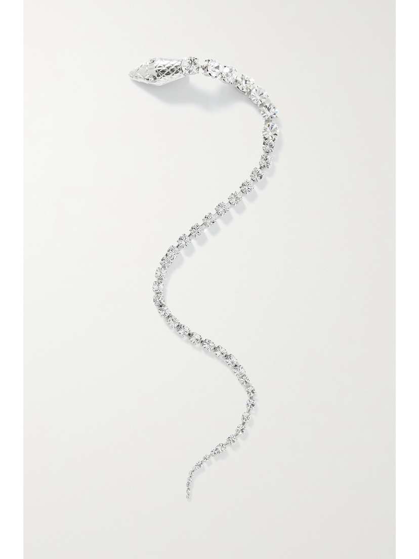 LELET NY Serpent Spine Silver-tone Crystal Hair Clip