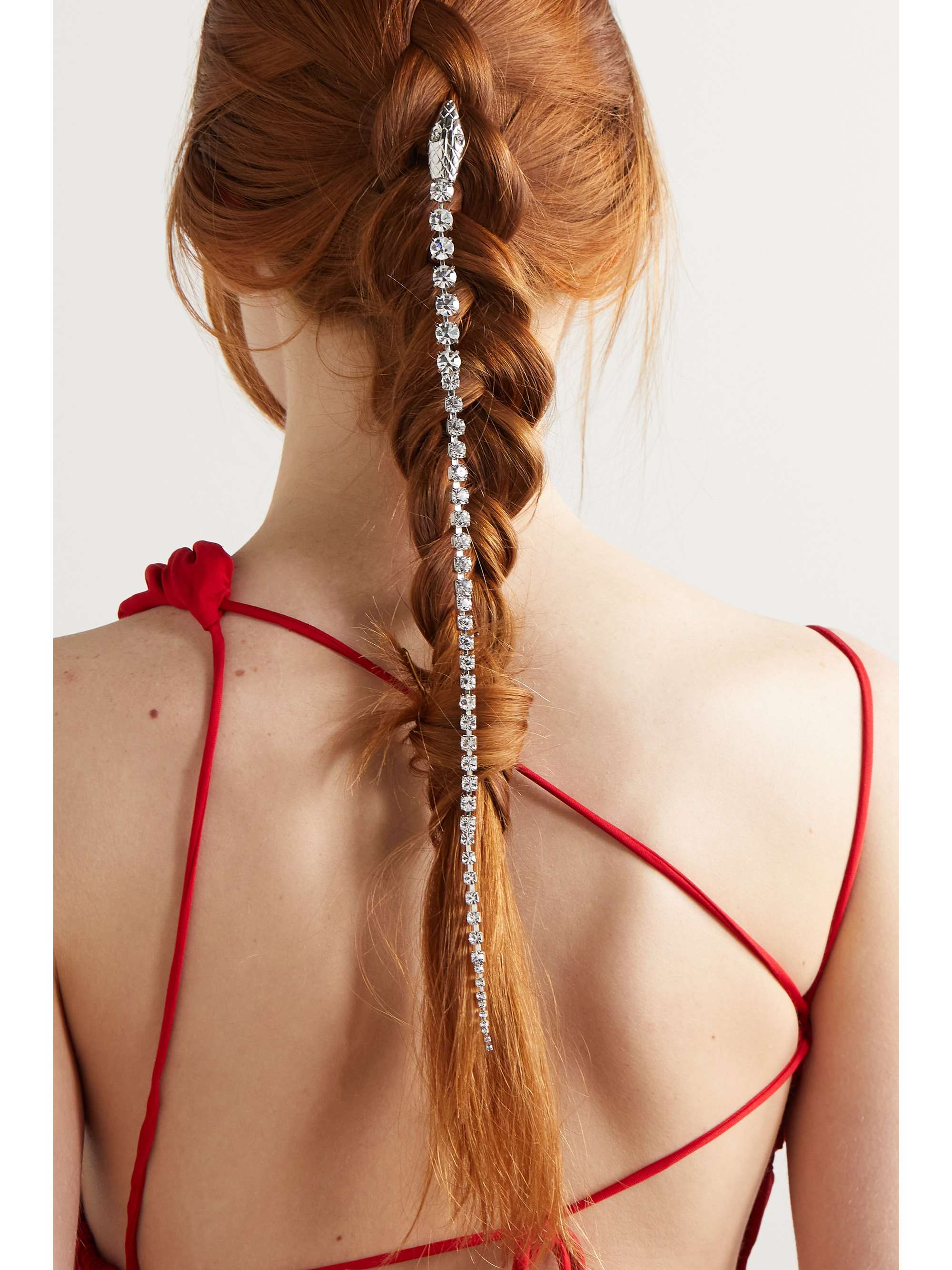 LELET NY Serpent Spine gold-tone crystal hair clip