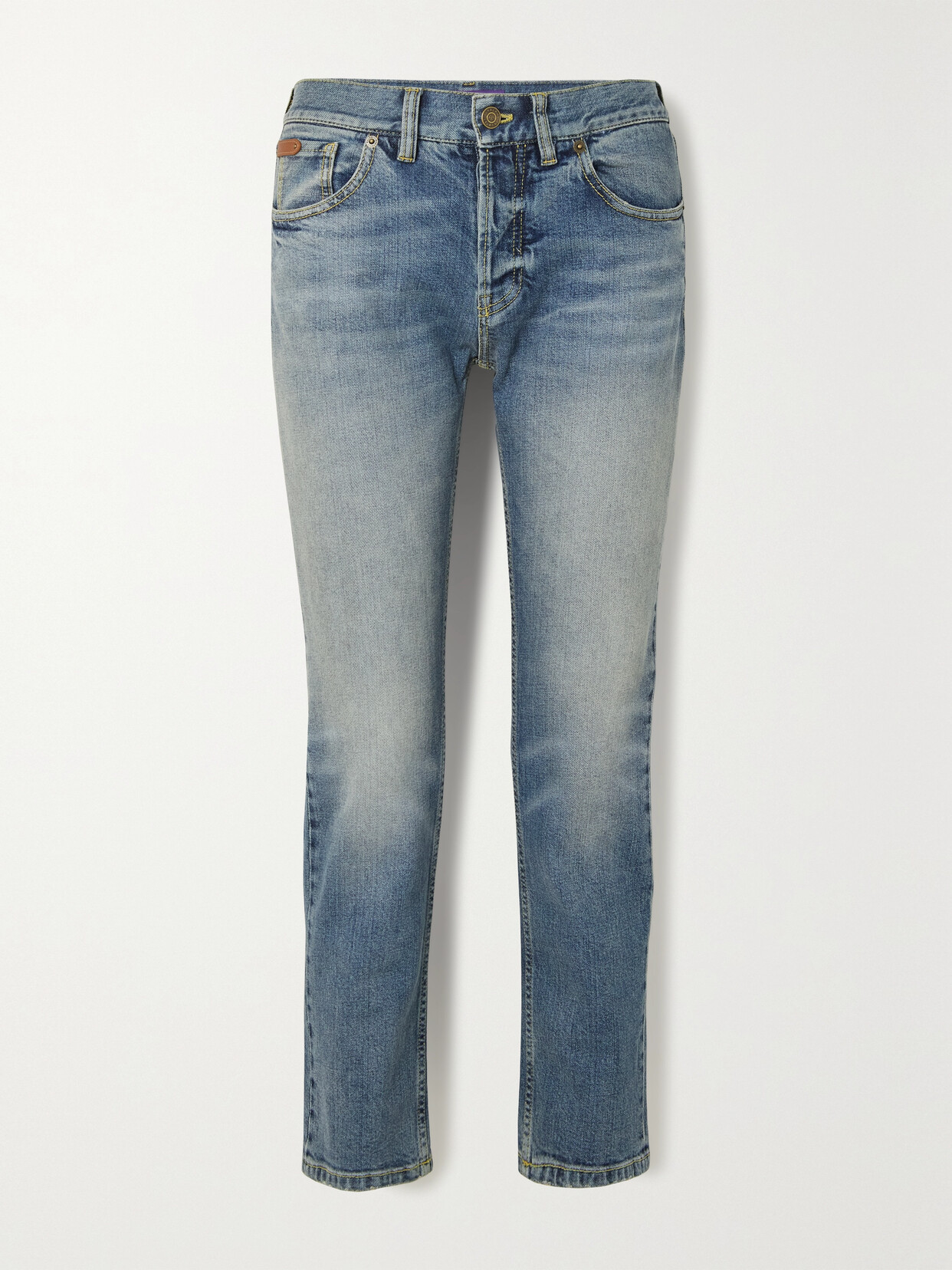 Ralph Lauren Collection - 750 Cropped Mid-rise Slim-leg Jeans - Blue