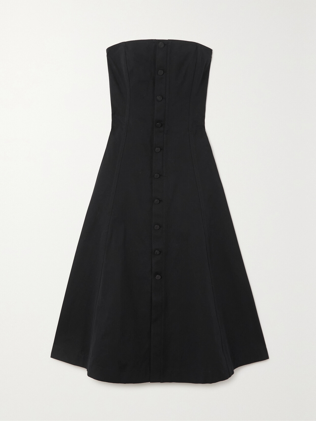 Ralph Lauren Collection - Kooper Strapless Cotton-canvas Midi Dress - Black