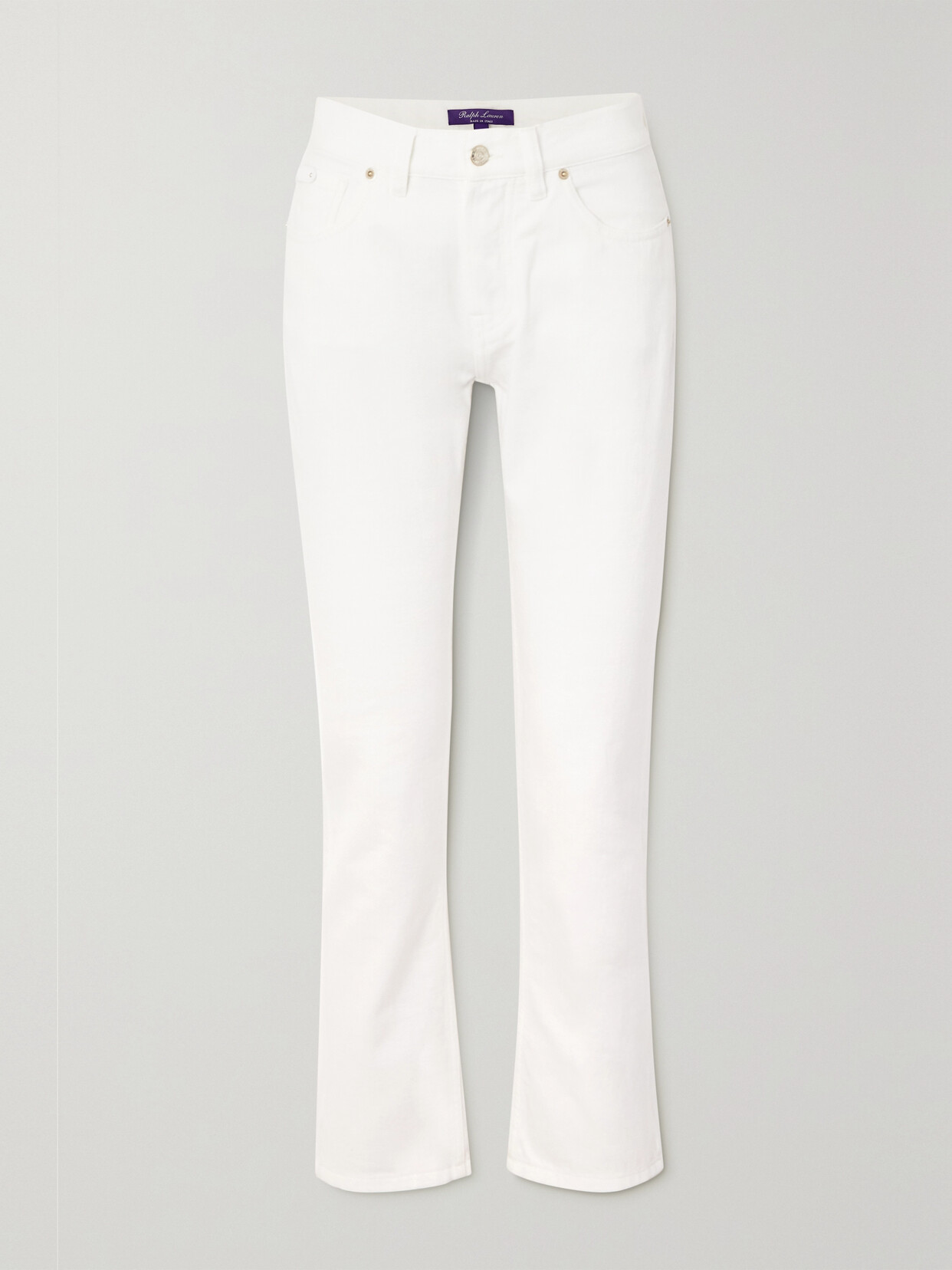 Ralph Lauren Collection - Cropped High-rise Skinny Jeans - White