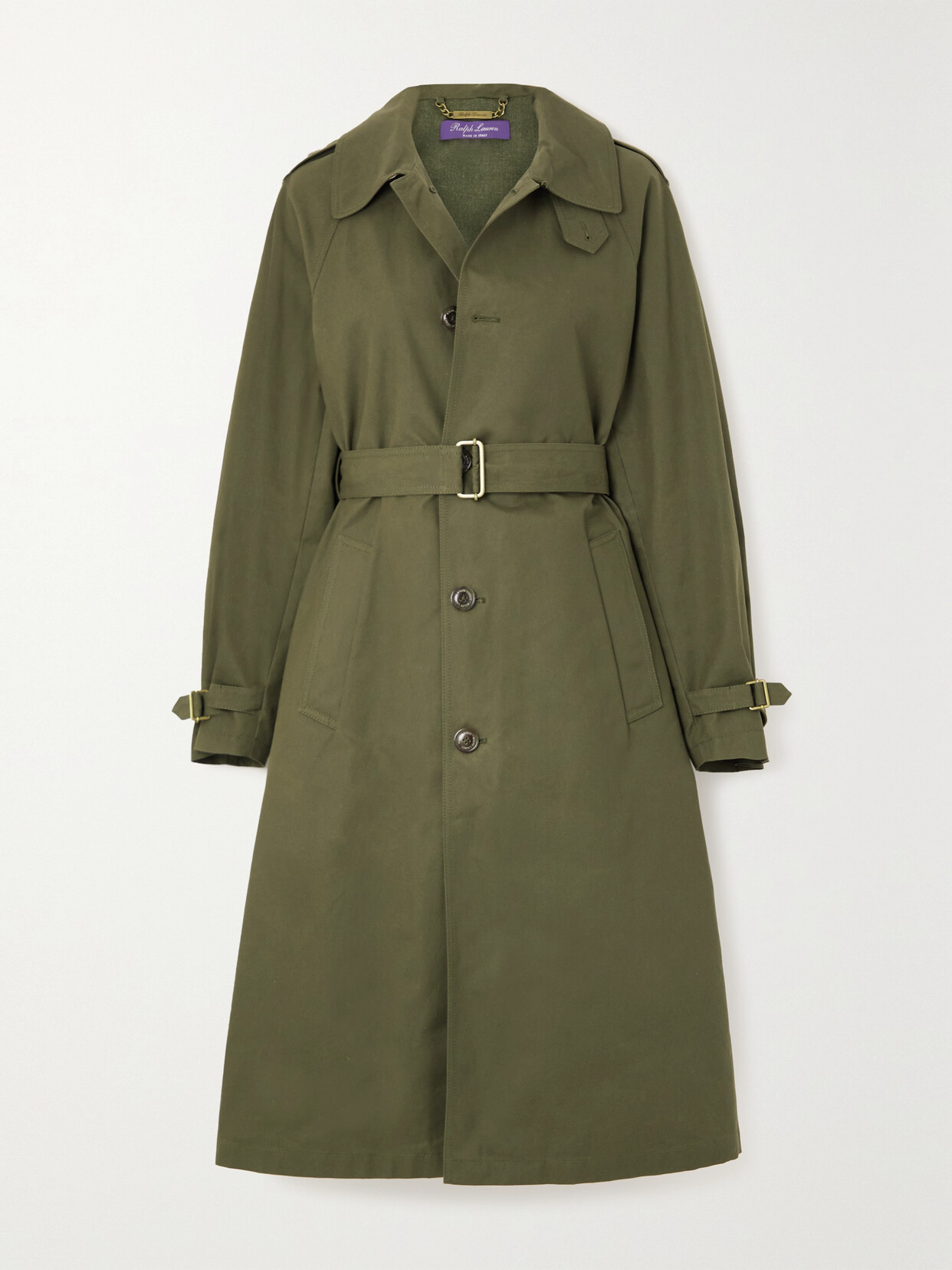 Ralph Lauren Collection - Lysander Belted Waxed Cotton-canvas Coat - Green